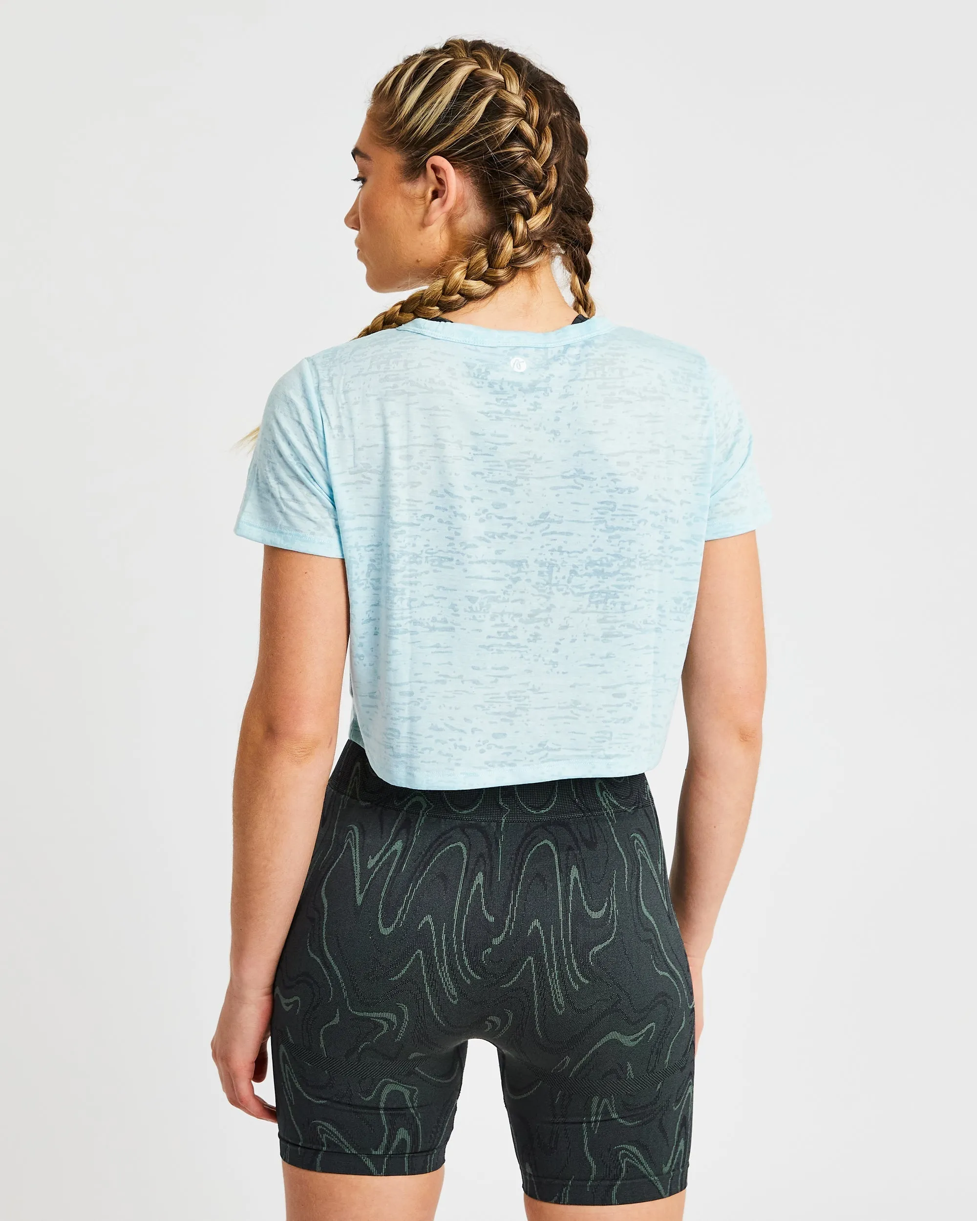Velocity Crop T Shirt - Blue sold by AYBL product image thumbnail 2