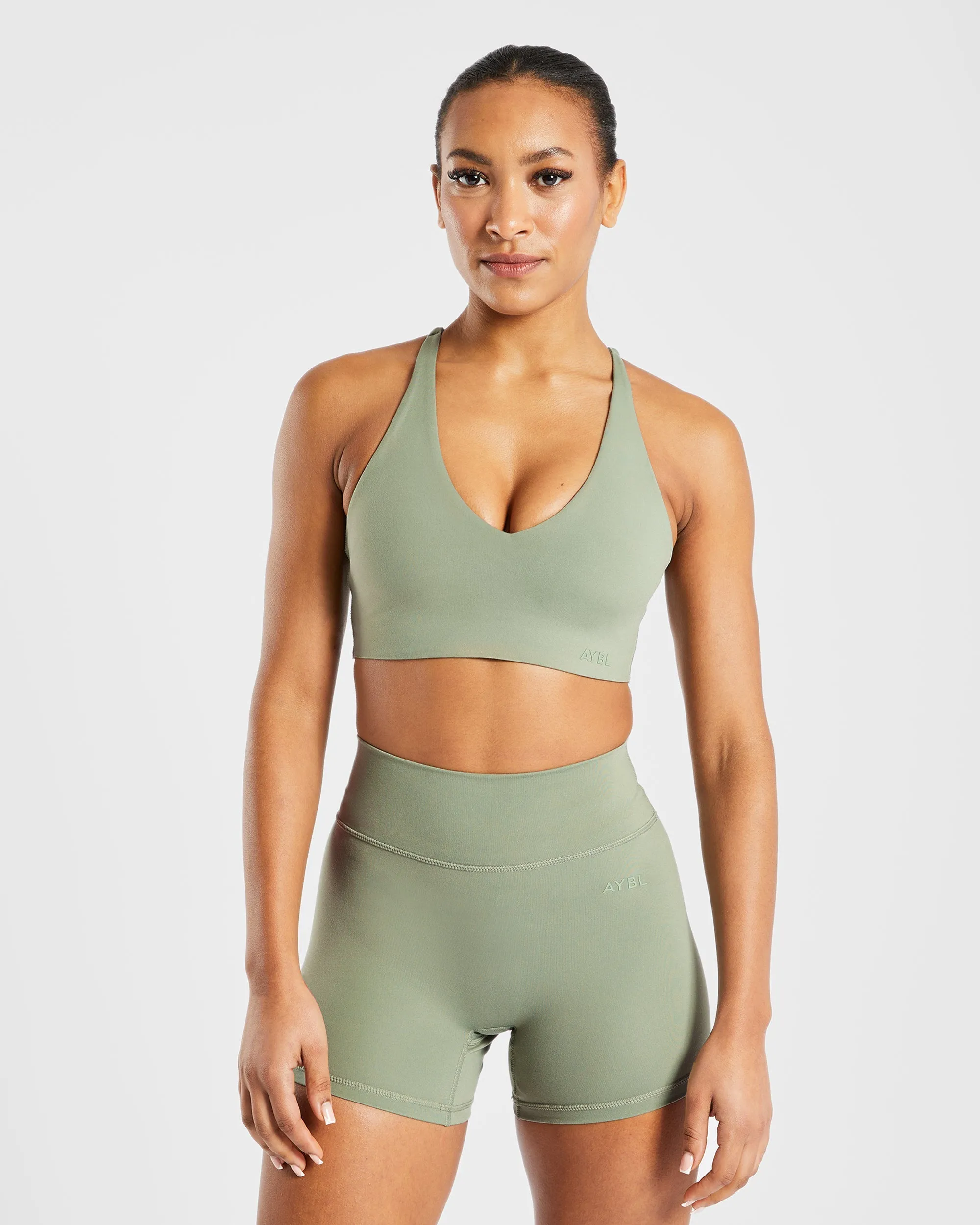 Staple Sports Bra - Olive Green sold by AYBL