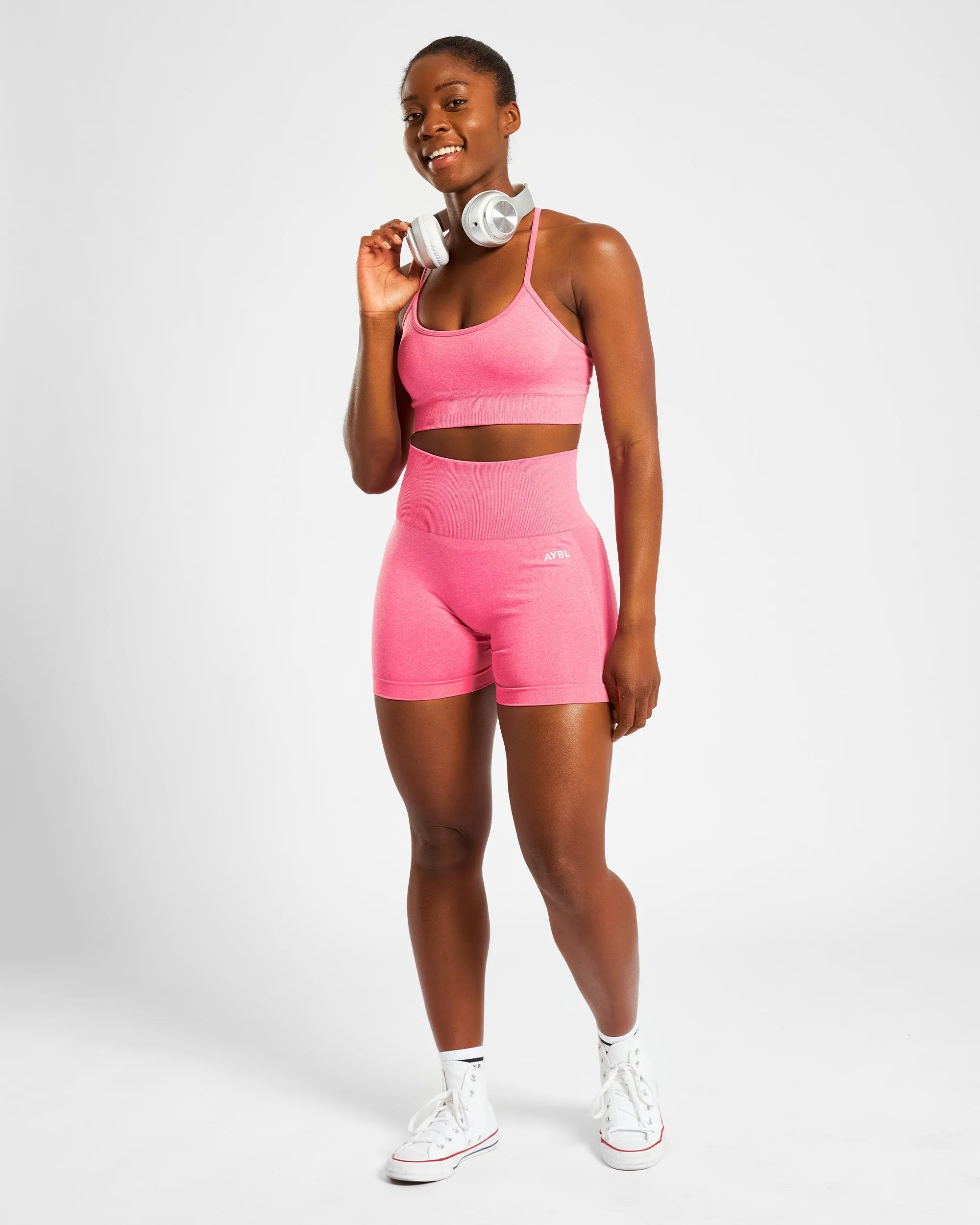 Empower Seamless Sports Bra - Pink Marl sold by AYBL product image thumbnail 3