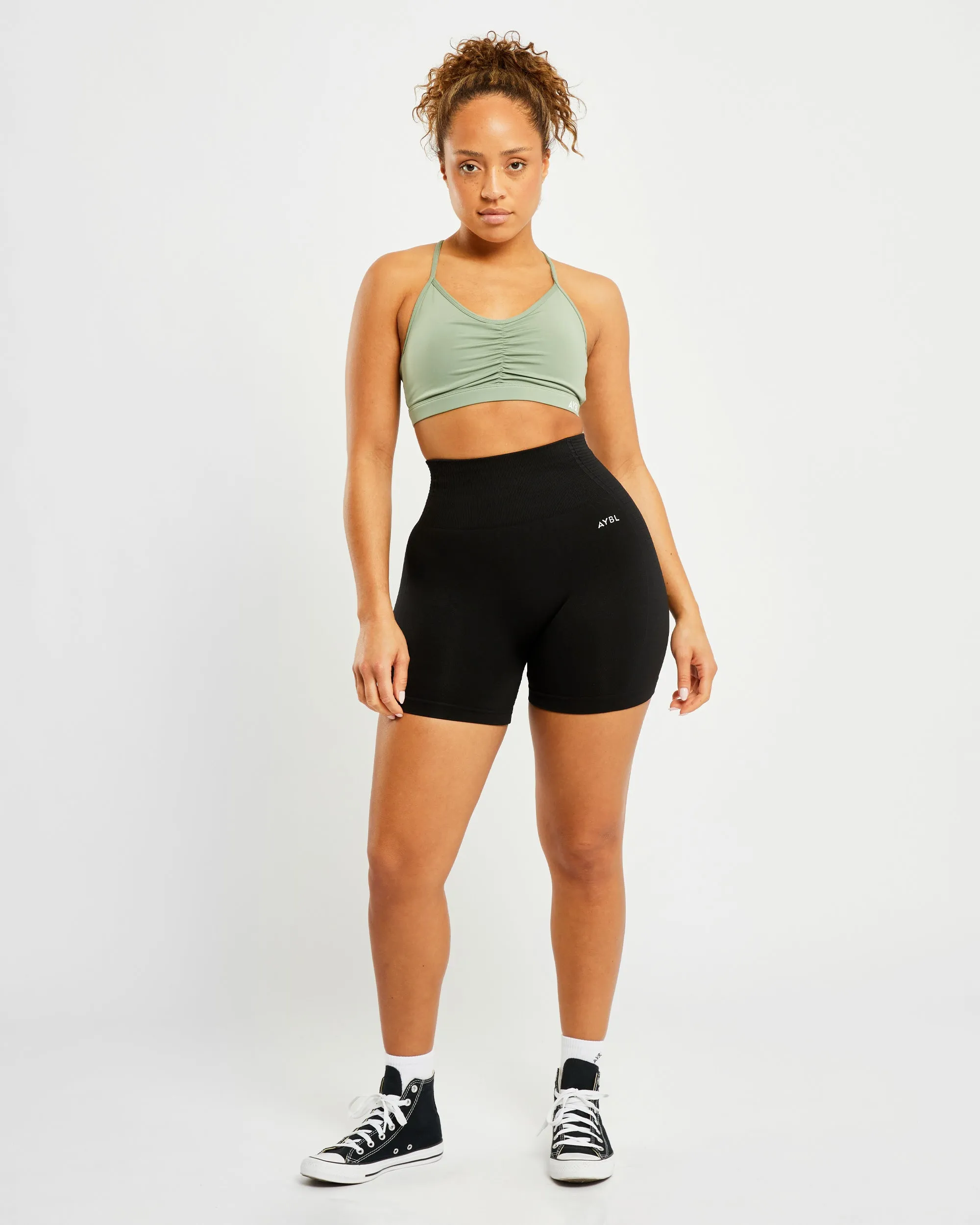 Essential Ruched Sports Bra - Olive Green sold by AYBL product image thumbnail 3
