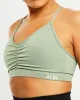 Essential Ruched Sports Bra - Olive Green sold by AYBL