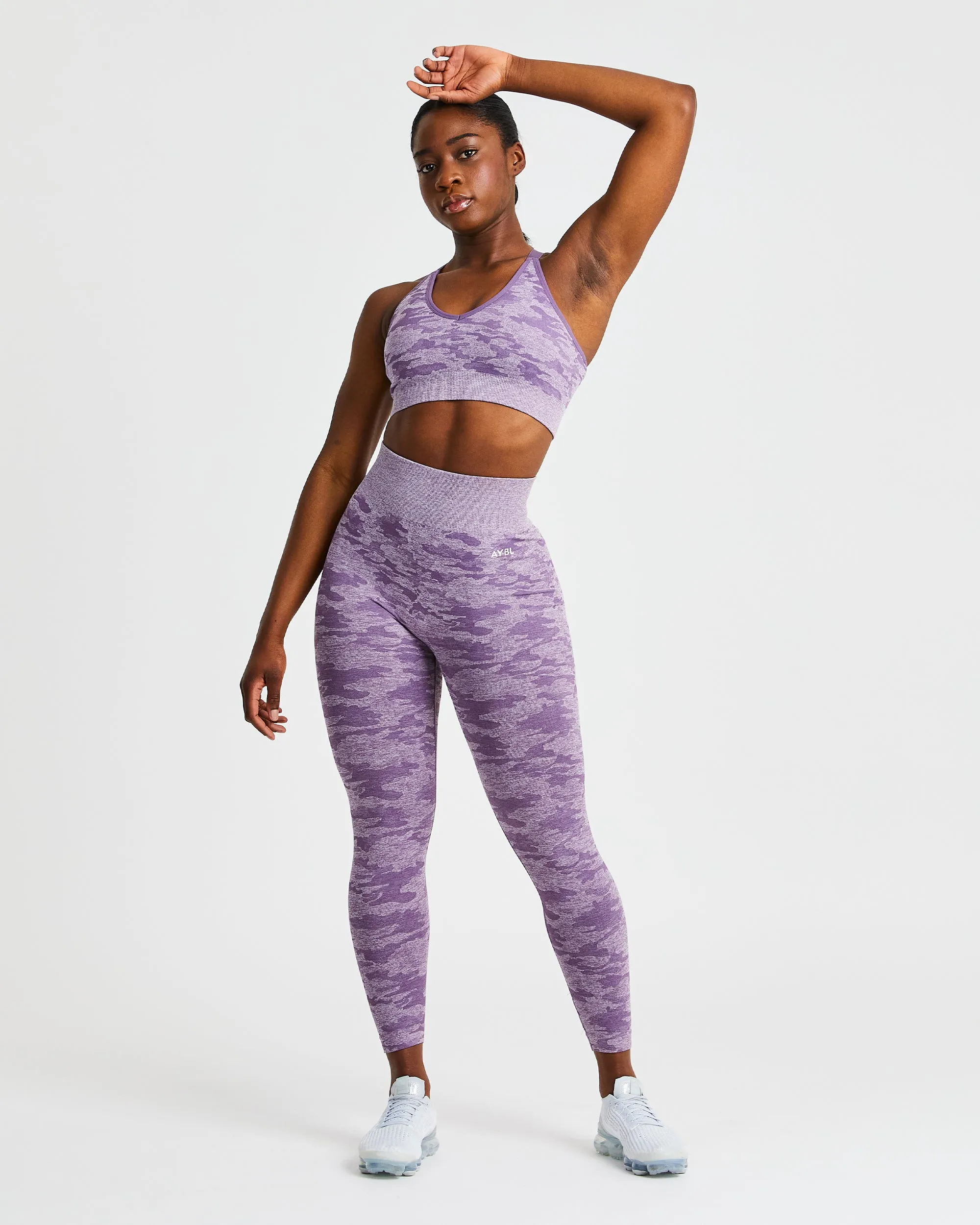 Evolve Camo Seamless Leggings - Plum sold by AYBL product image thumbnail 3