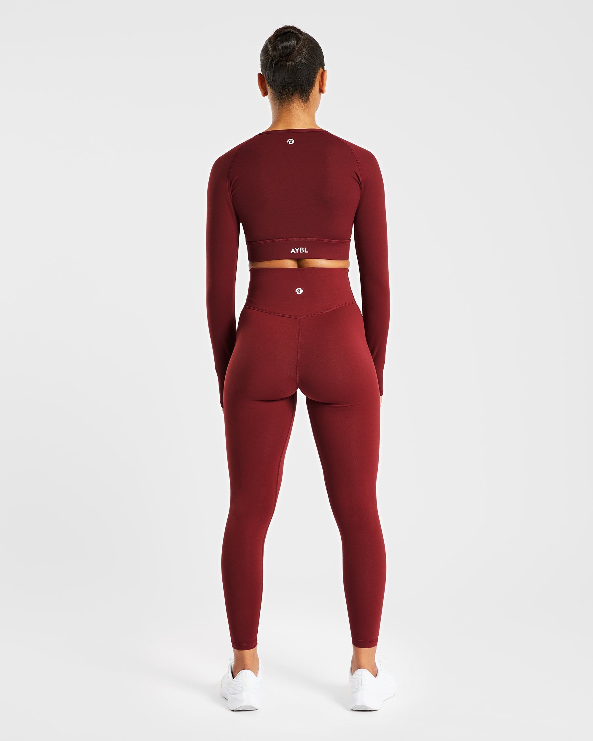 Core Long Sleeve Crop Top - Mauve Wine sold by AYBL product image thumbnail 4