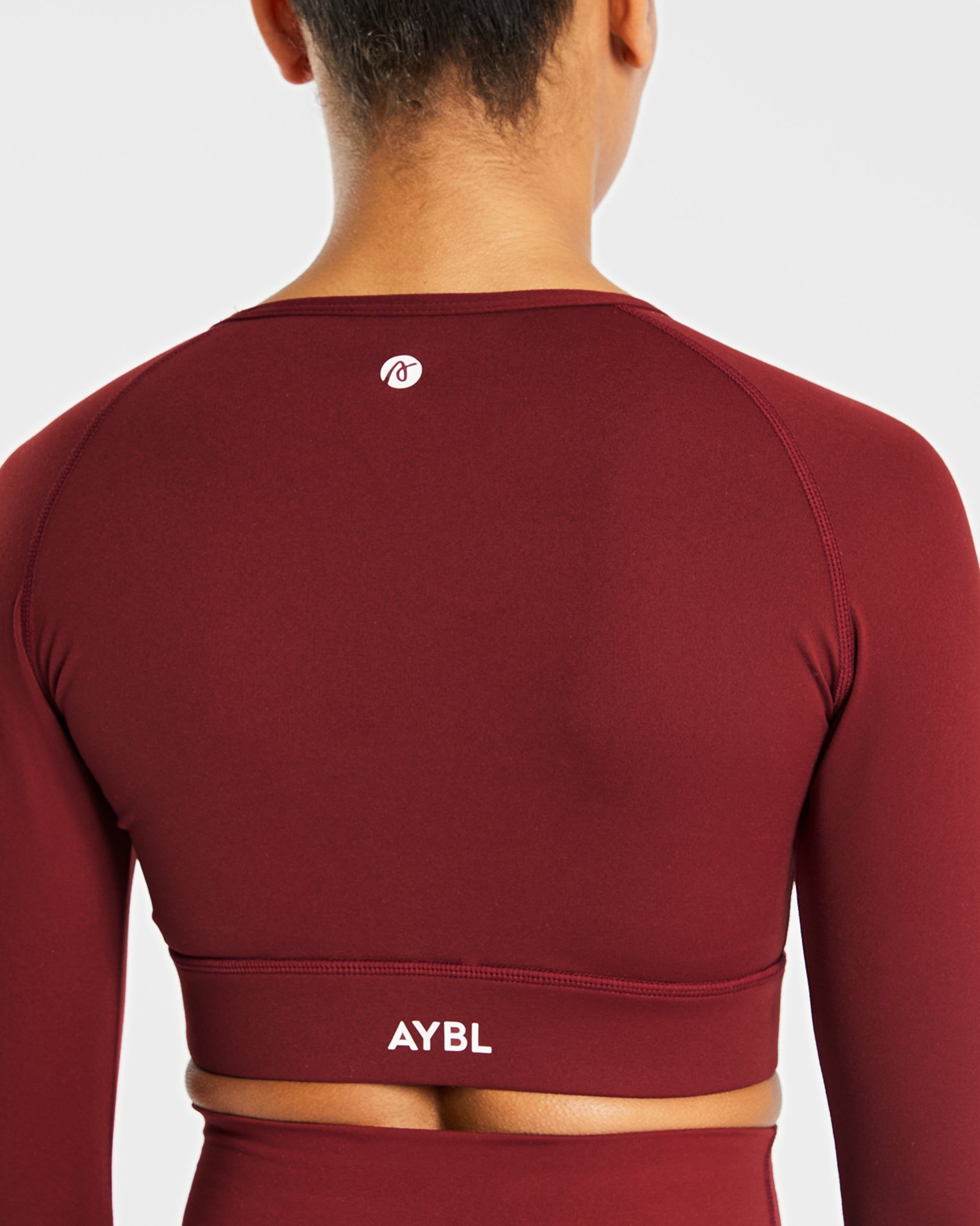 Core Long Sleeve Crop Top - Mauve Wine sold by AYBL product image thumbnail 5