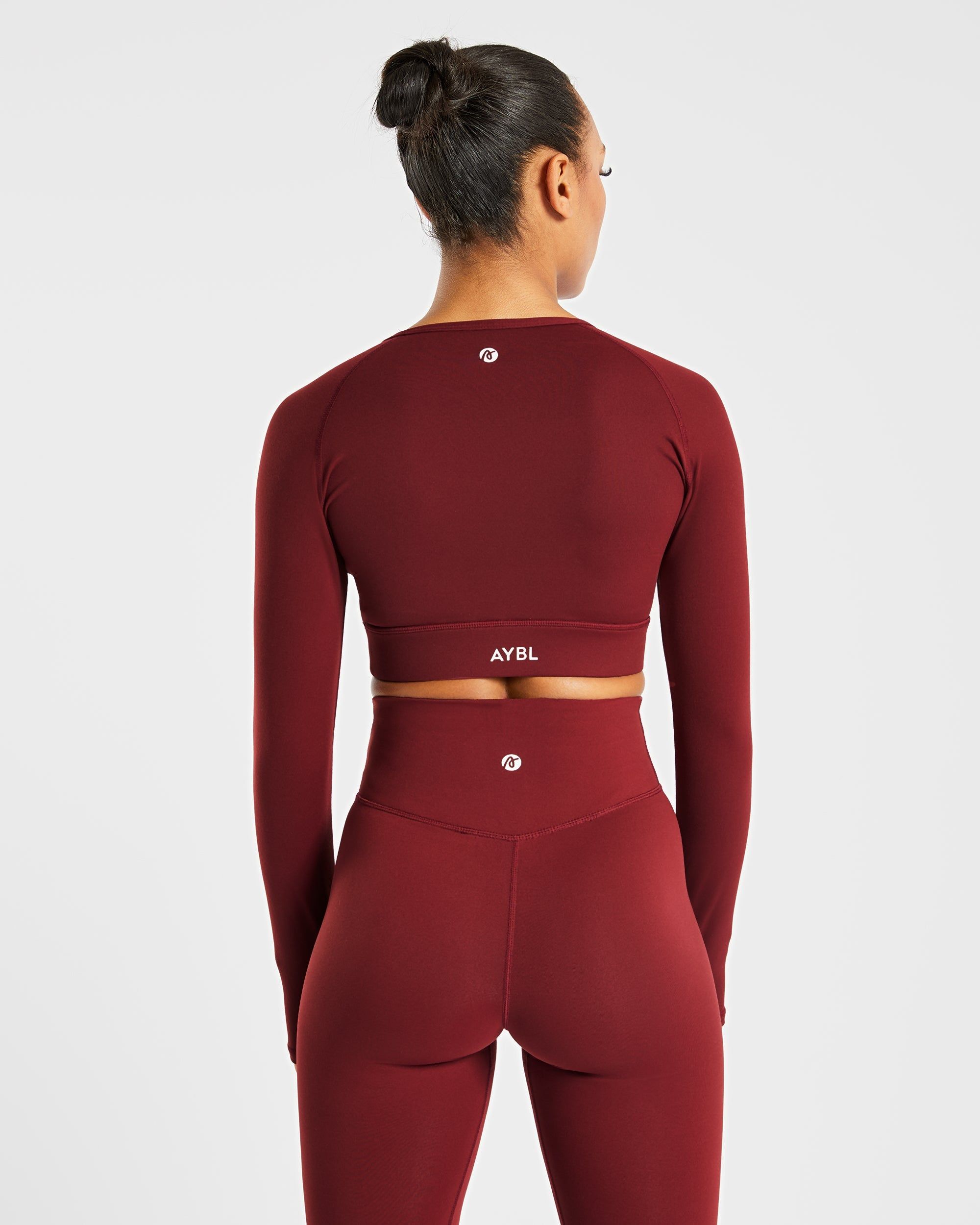 Core Long Sleeve Crop Top - Mauve Wine sold by AYBL product image thumbnail 2