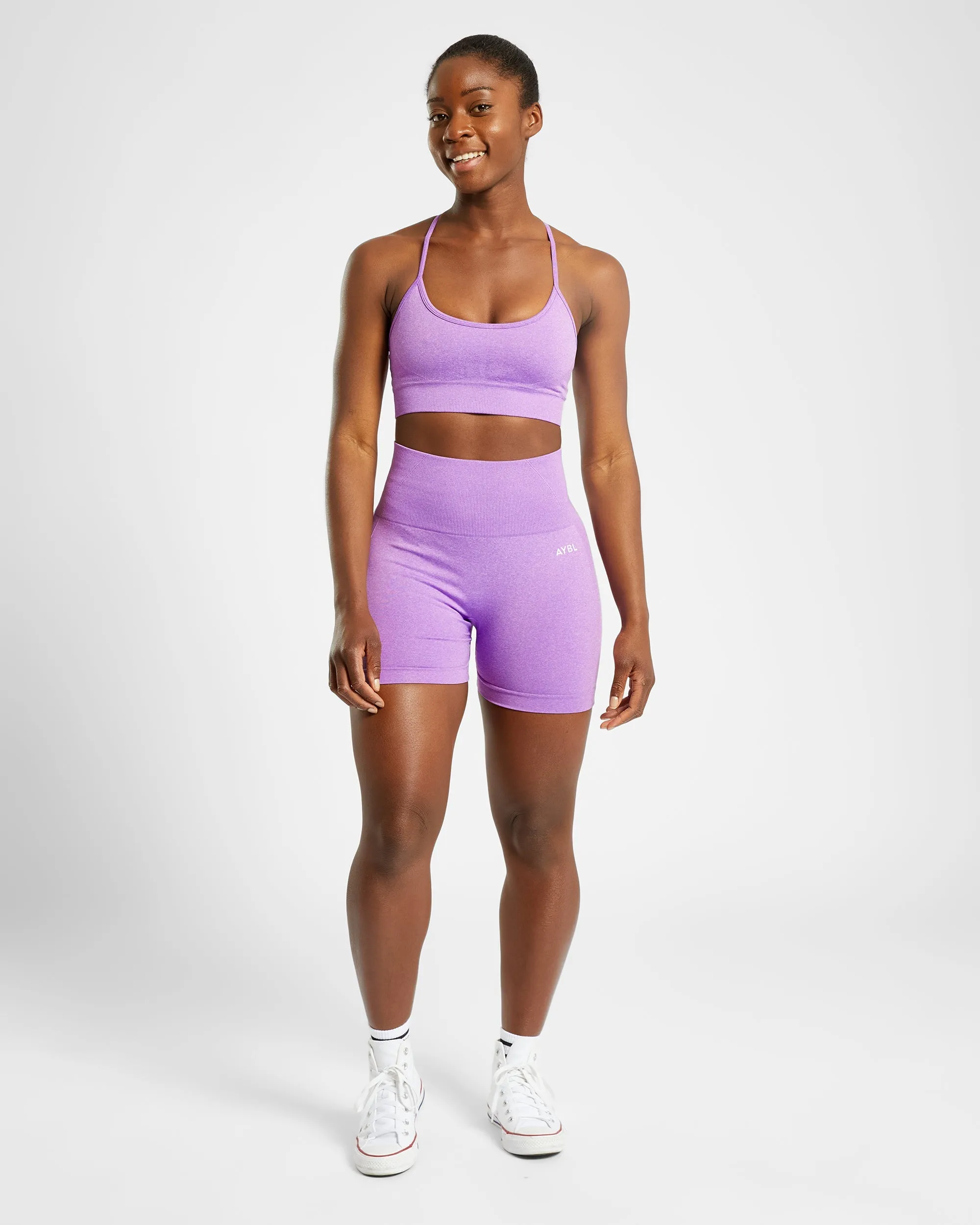 Empower Seamless Sports Bra - Purple Marl sold by AYBL product image thumbnail 3
