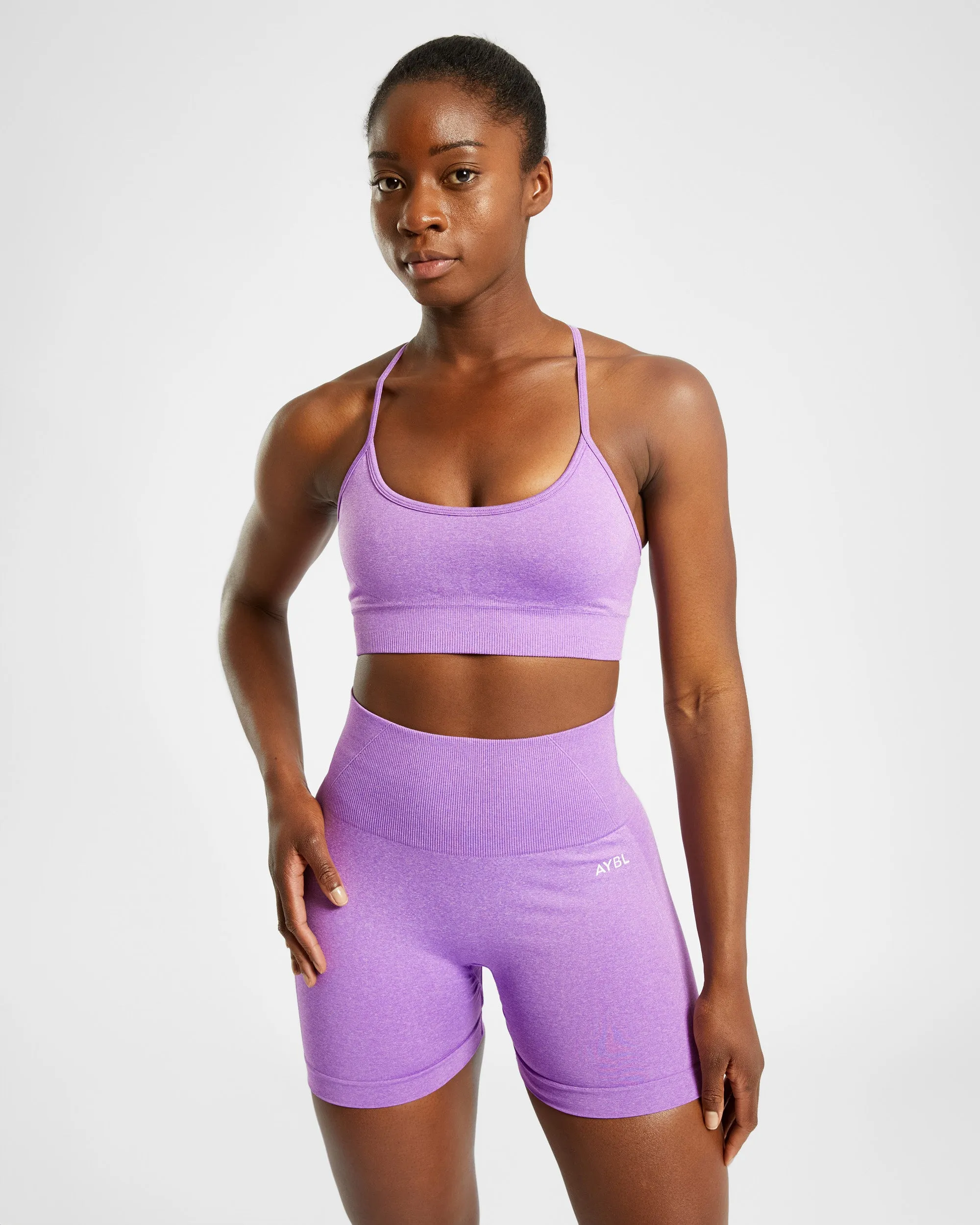 Empower Seamless Sports Bra - Purple Marl sold by AYBL