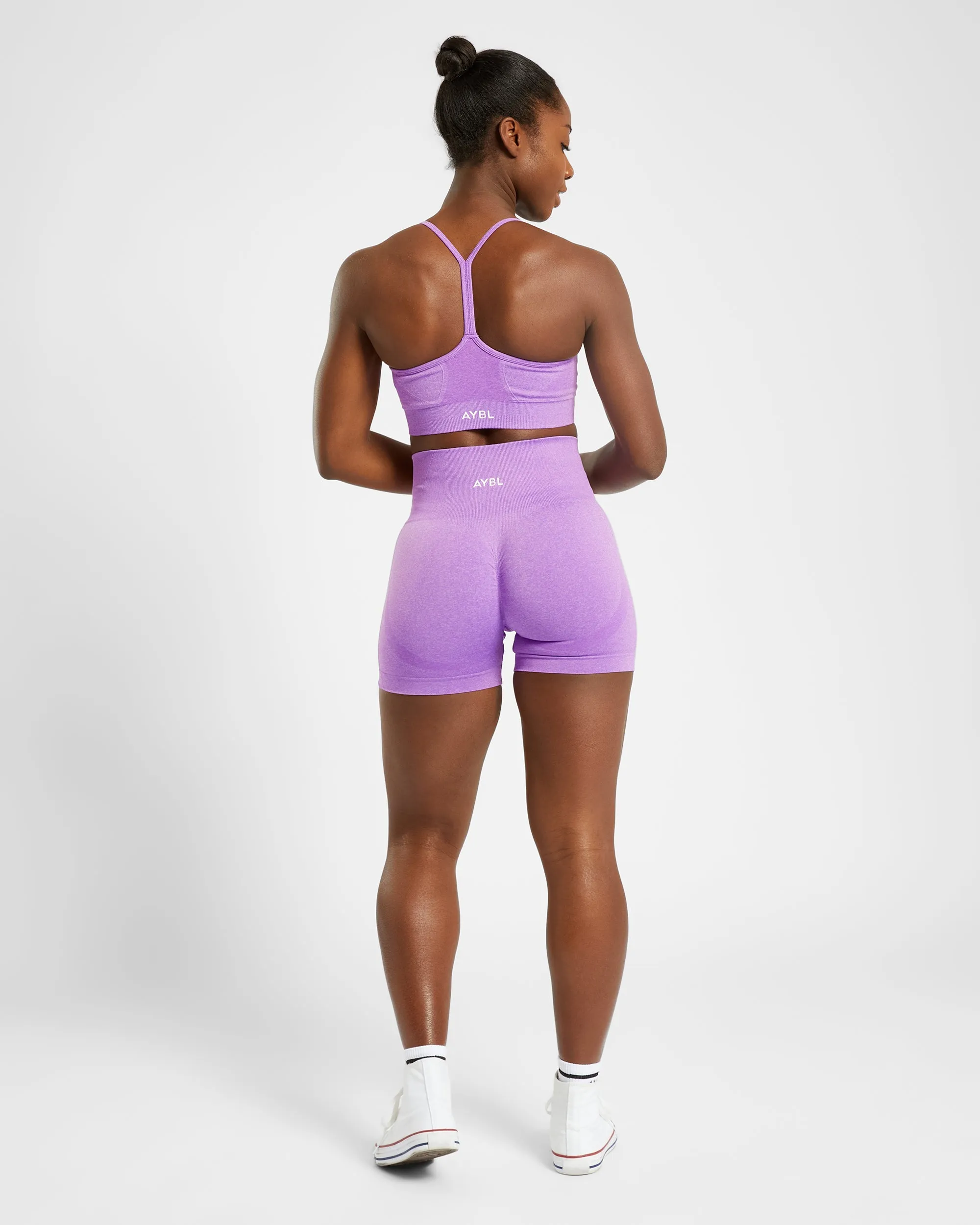 Empower Seamless Sports Bra - Purple Marl sold by AYBL product image thumbnail 4