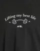 Lifting My Best Life Oversized T Shirt - Black sold by AYBL