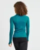 Ignite Seamless Zip Jacket - Hyper Teal sold by AYBL