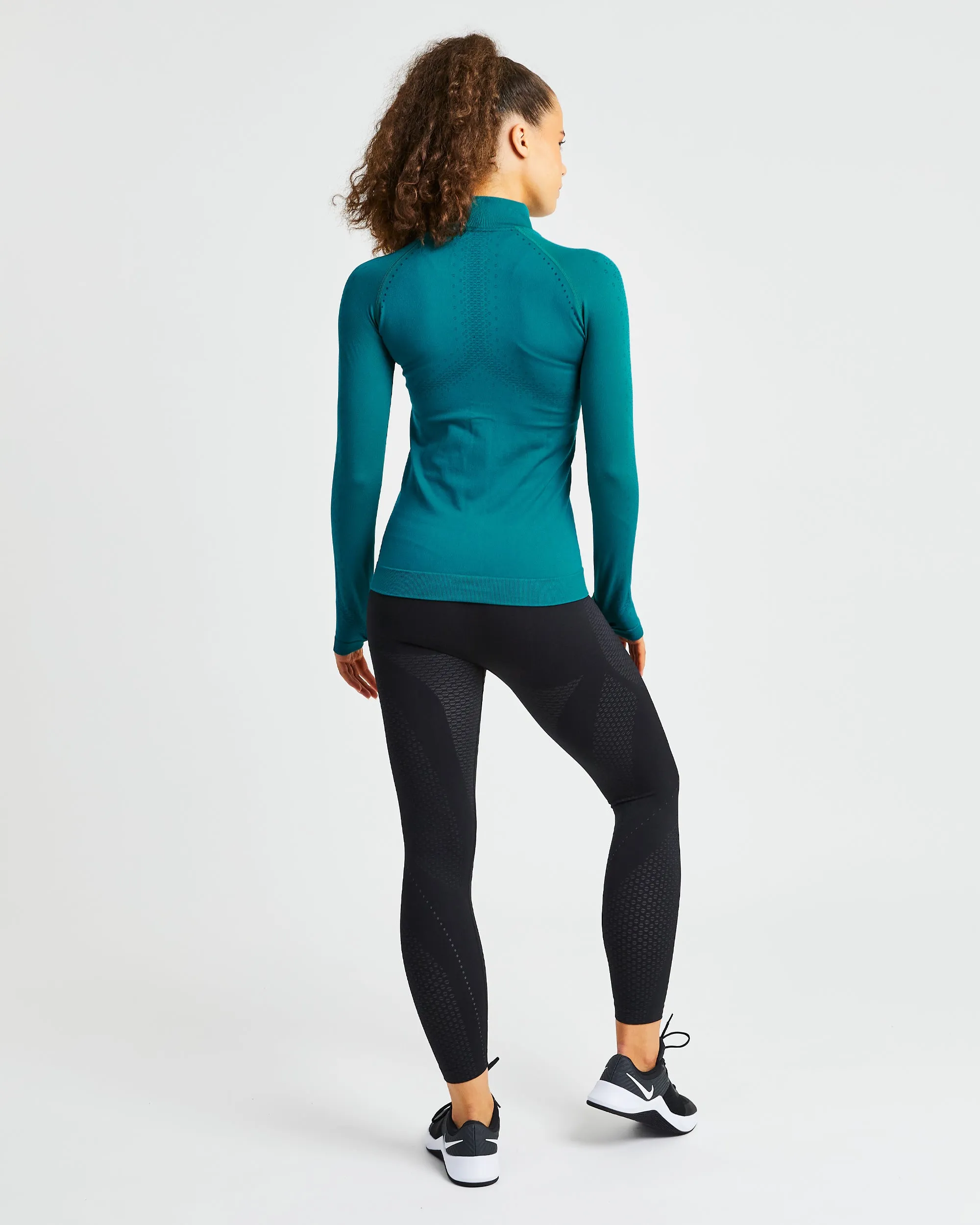 Ignite Seamless Zip Jacket - Hyper Teal sold by AYBL product image thumbnail 4