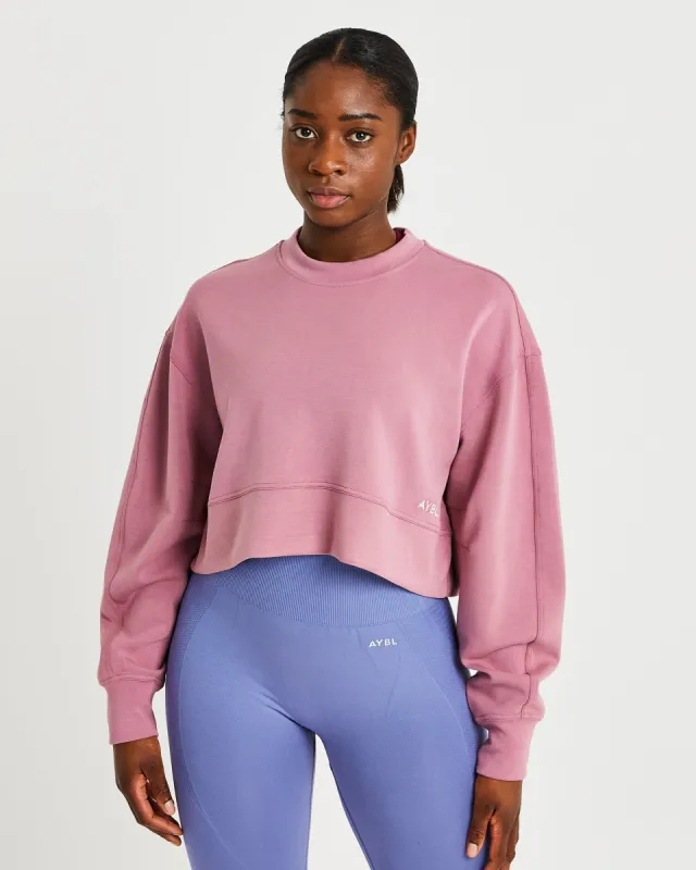 Oversized Crop Jumper - Rose Pink sold by AYBL