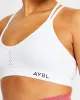 Essential Seamless Strappy Sports Bra - White sold by AYBL