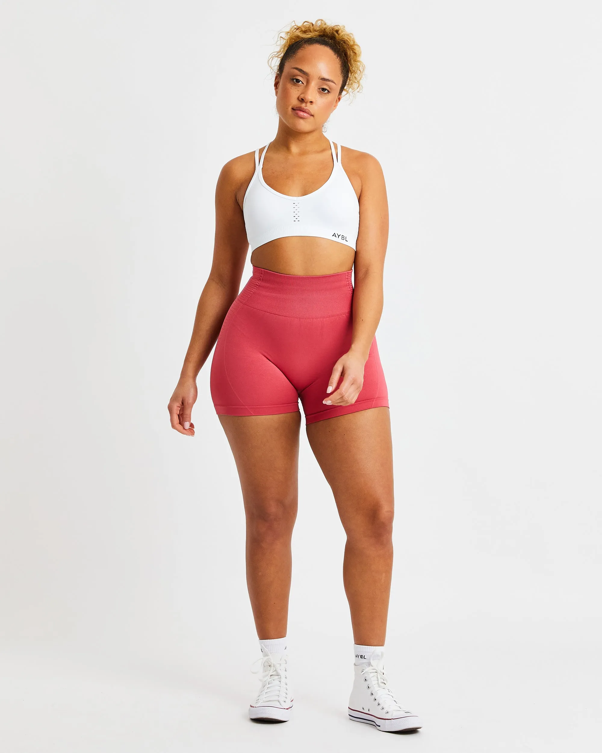 Essential Seamless Strappy Sports Bra - White sold by AYBL product image thumbnail 3