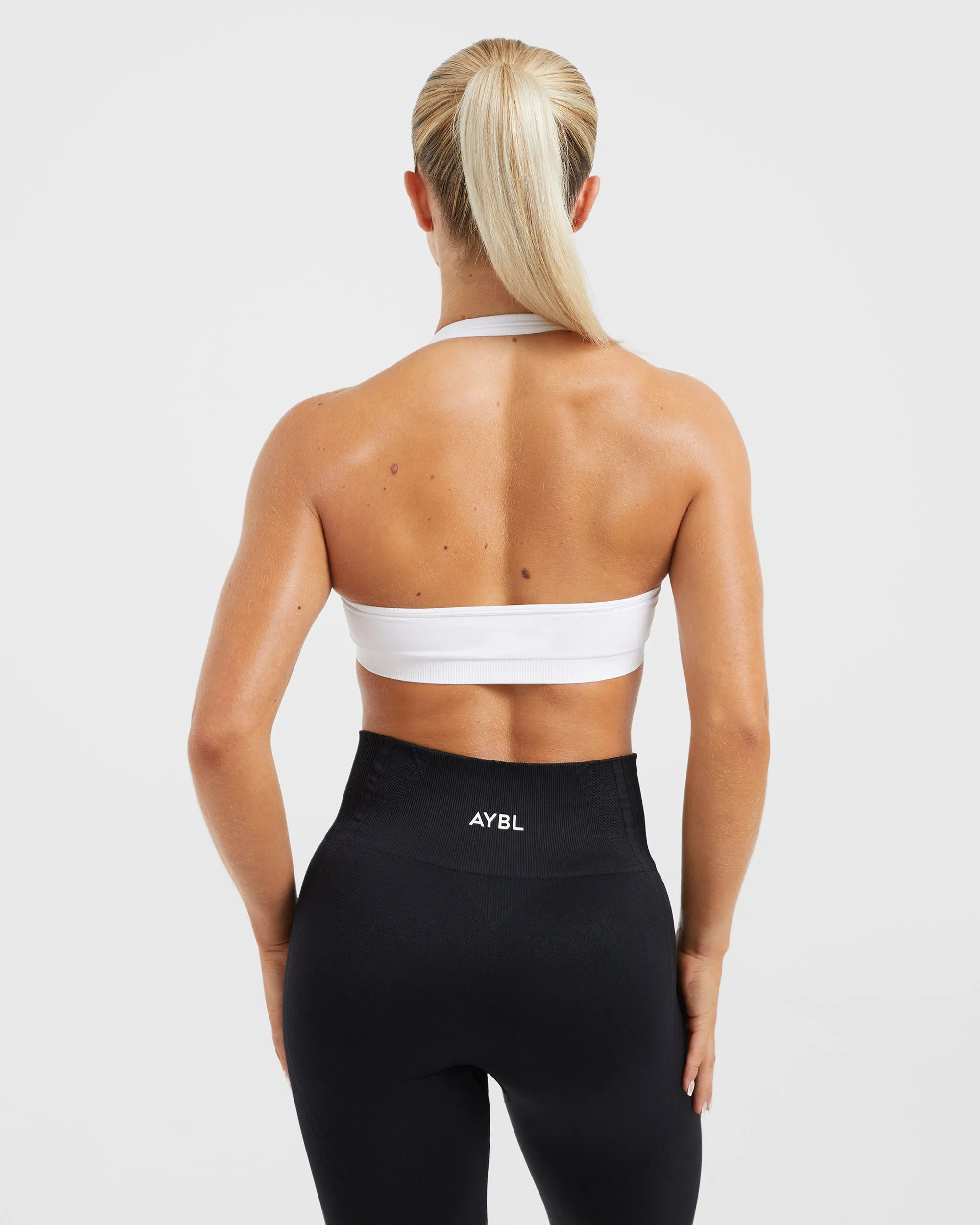 Essential Seamless Halterneck Sports Bra - White sold by AYBL product image thumbnail 2