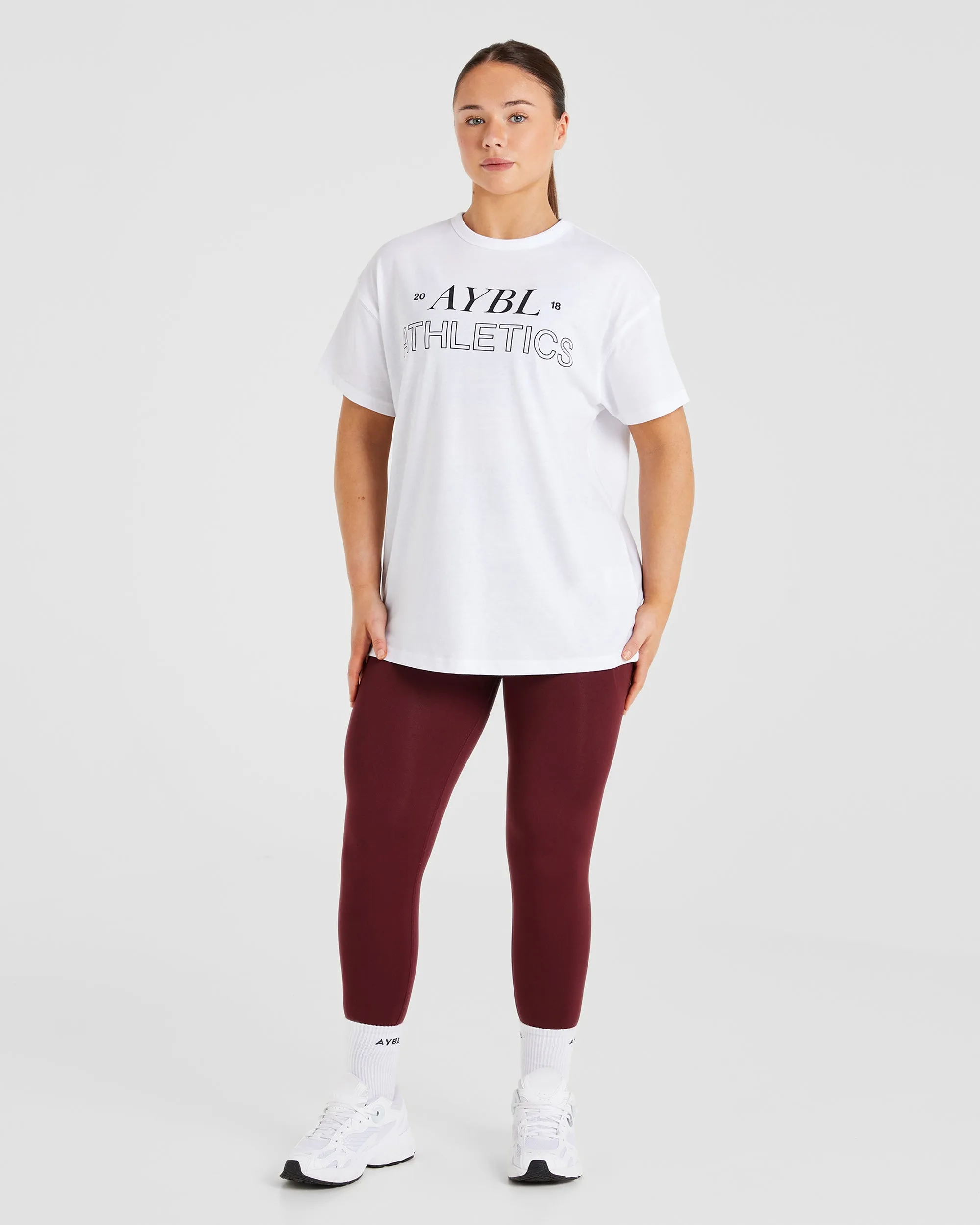 Athletics 18 Oversized T Shirt - White sold by AYBL product image thumbnail 4