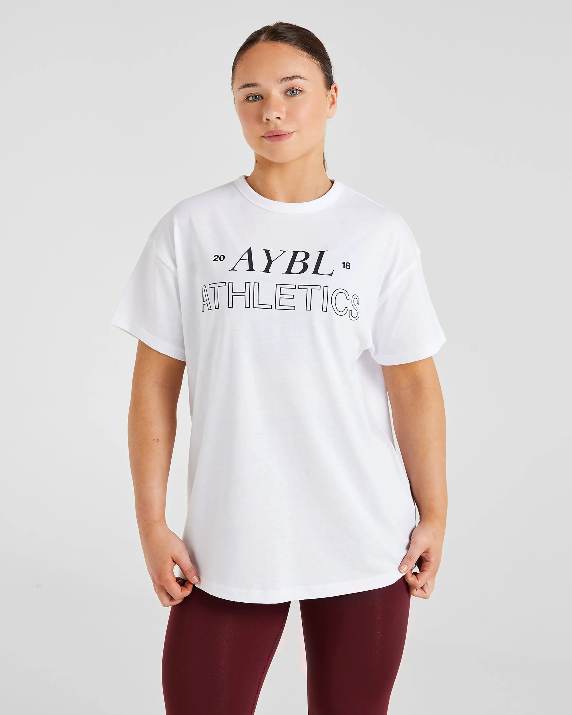 Athletics 18 Oversized T Shirt - White sold by AYBL