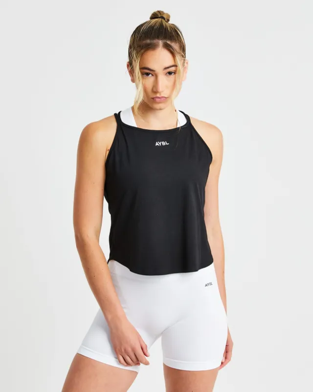 Strive Strappy Vest - Black sold by AYBL