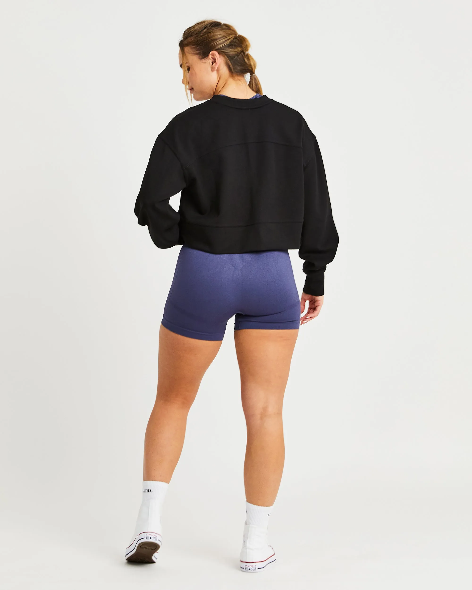 Oversized Crop Jumper - Black sold by AYBL product image thumbnail 4