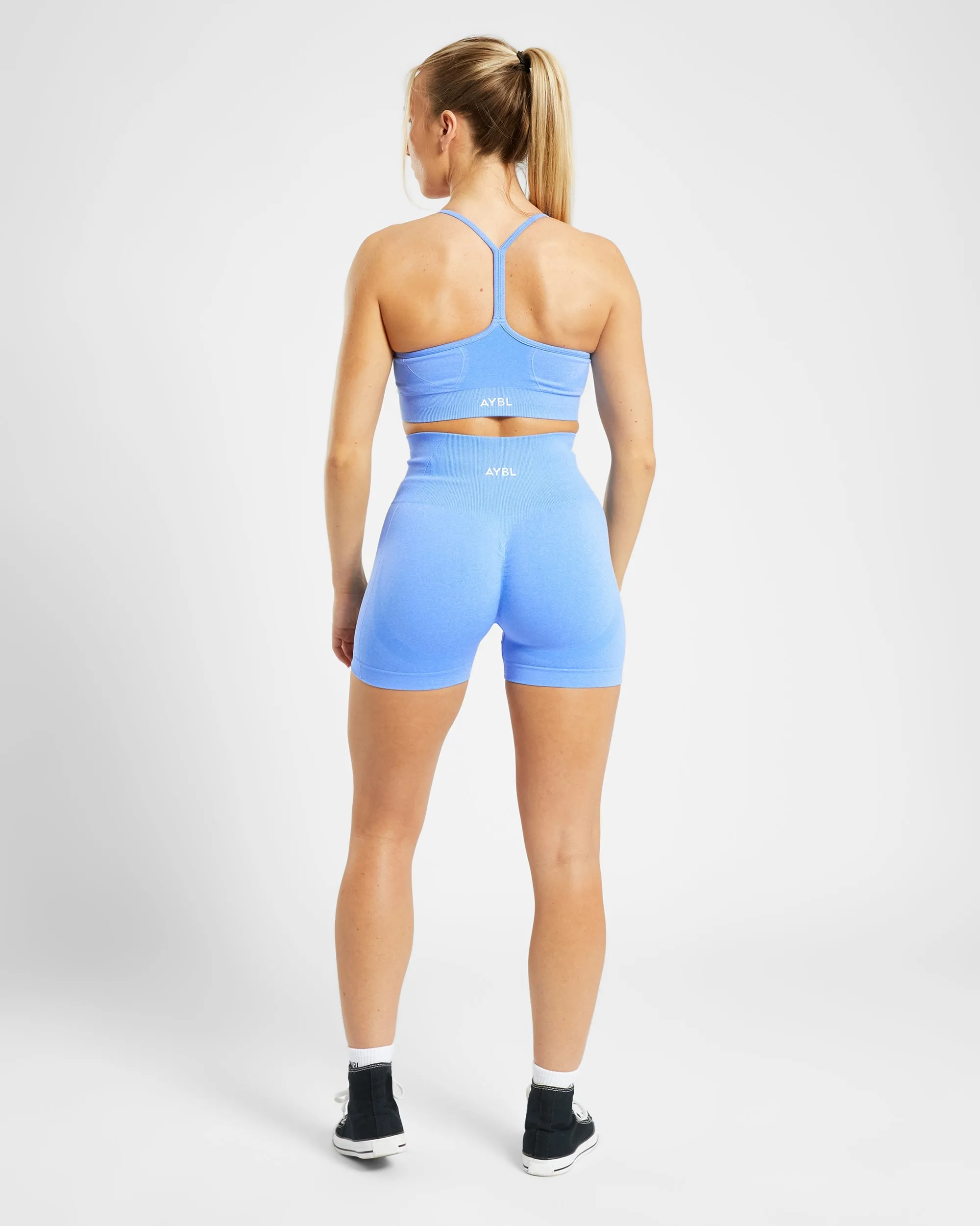 Empower Seamless Sports Bra - Spring Blue Marl sold by AYBL product image thumbnail 4