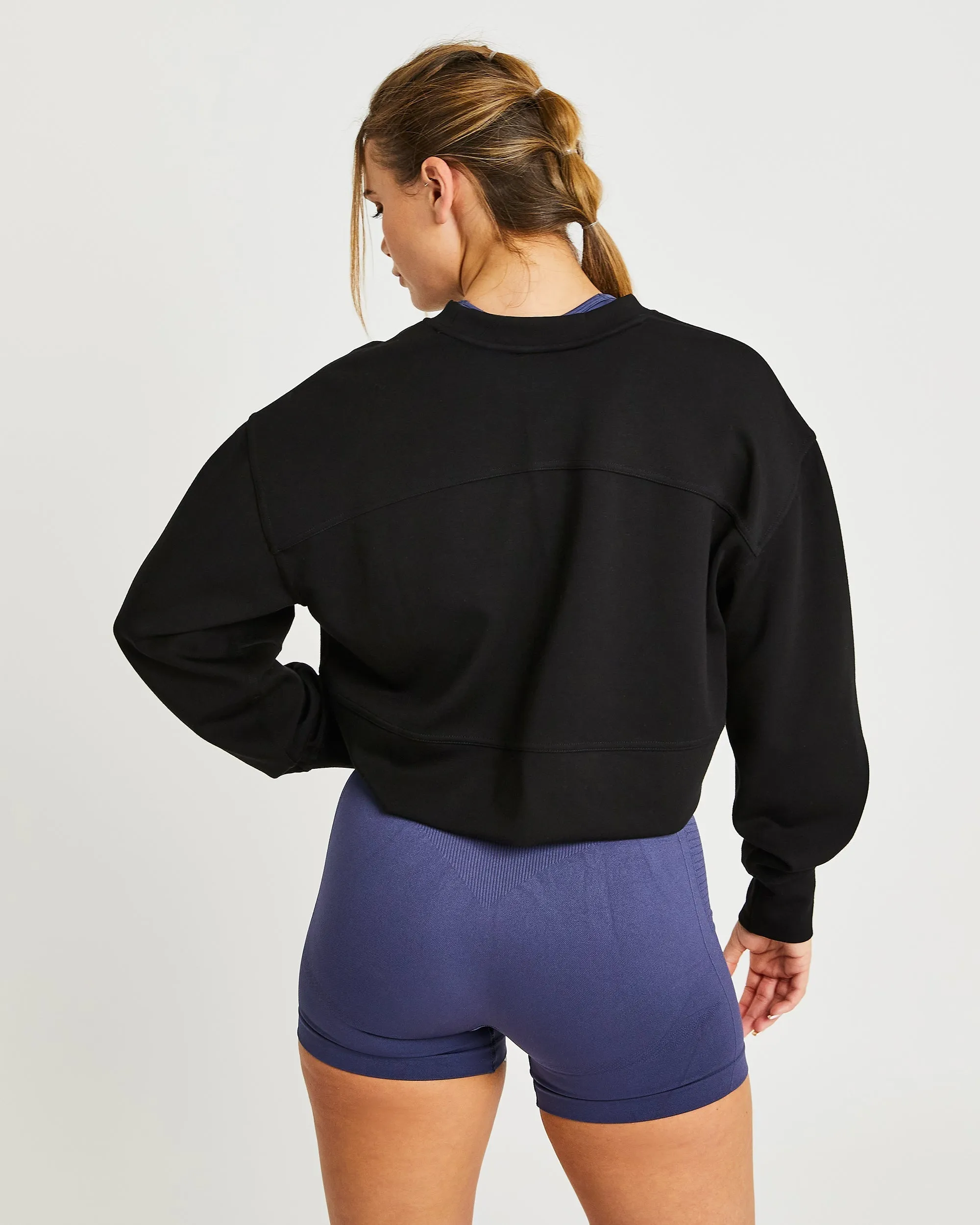 Oversized Crop Jumper - Black sold by AYBL product image thumbnail 2