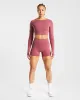 Core Long Sleeve Crop Top - Brick Red sold by AYBL