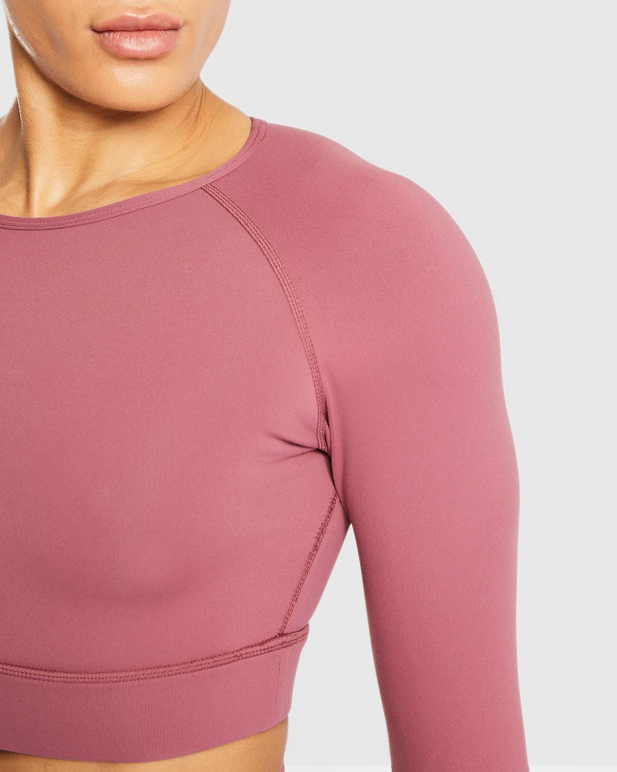 Core Long Sleeve Crop Top - Brick Red sold by AYBL product image thumbnail 5
