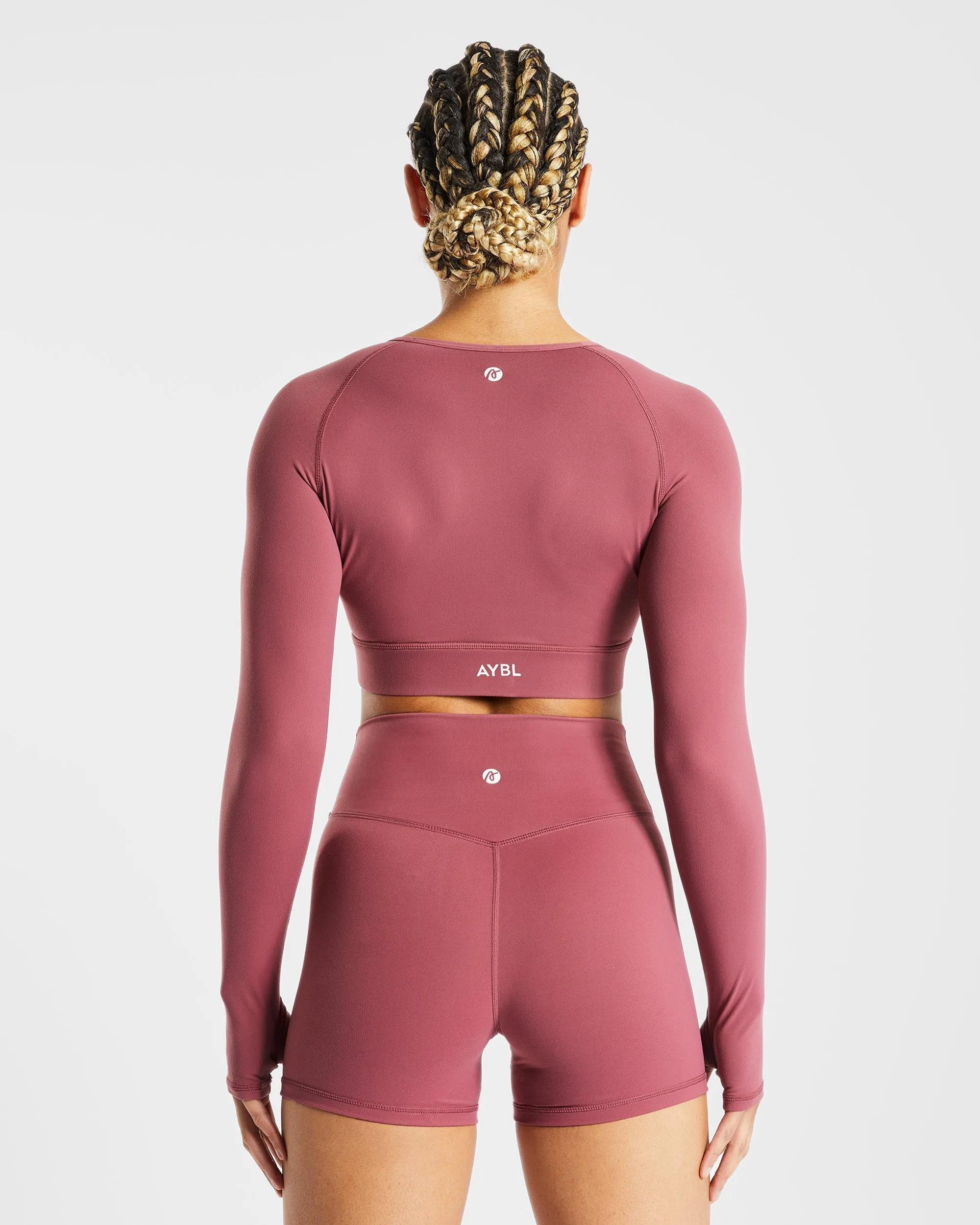 Core Long Sleeve Crop Top - Brick Red sold by AYBL product image thumbnail 2