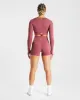 Core Long Sleeve Crop Top - Brick Red sold by AYBL
