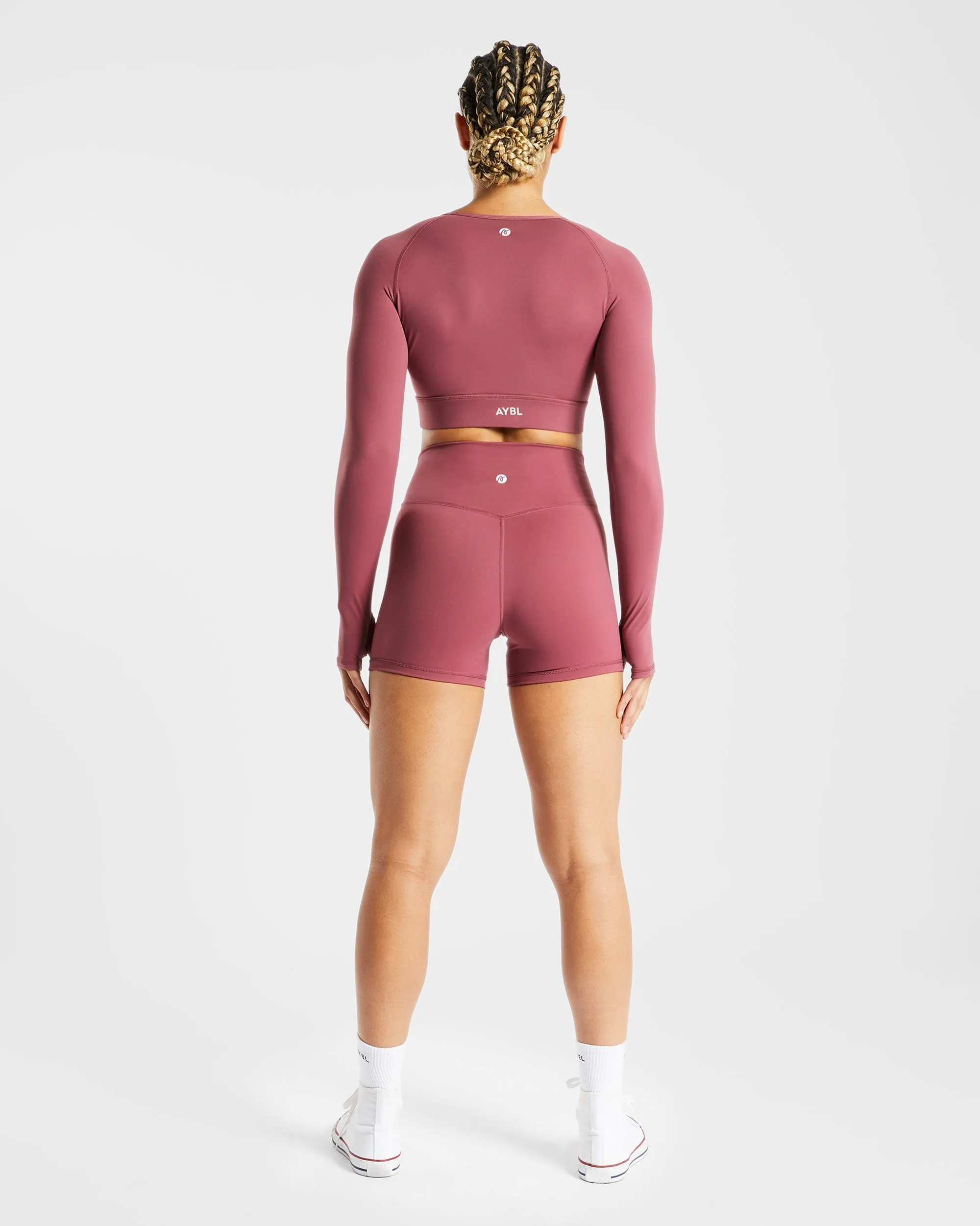 Core Long Sleeve Crop Top - Brick Red sold by AYBL product image thumbnail 3