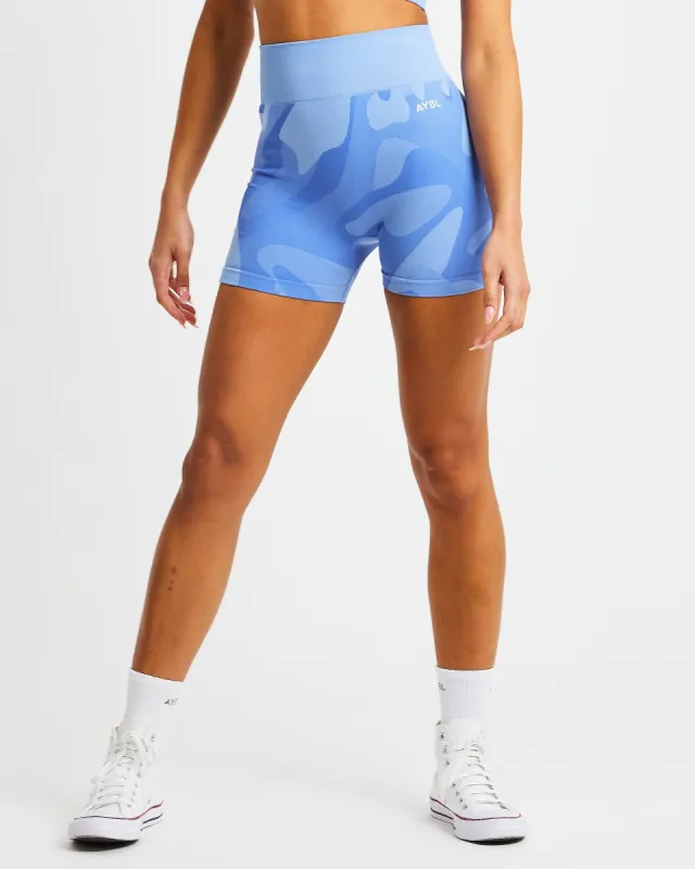 Abstract Seamless Shorts - Spring Blue made by AYBL