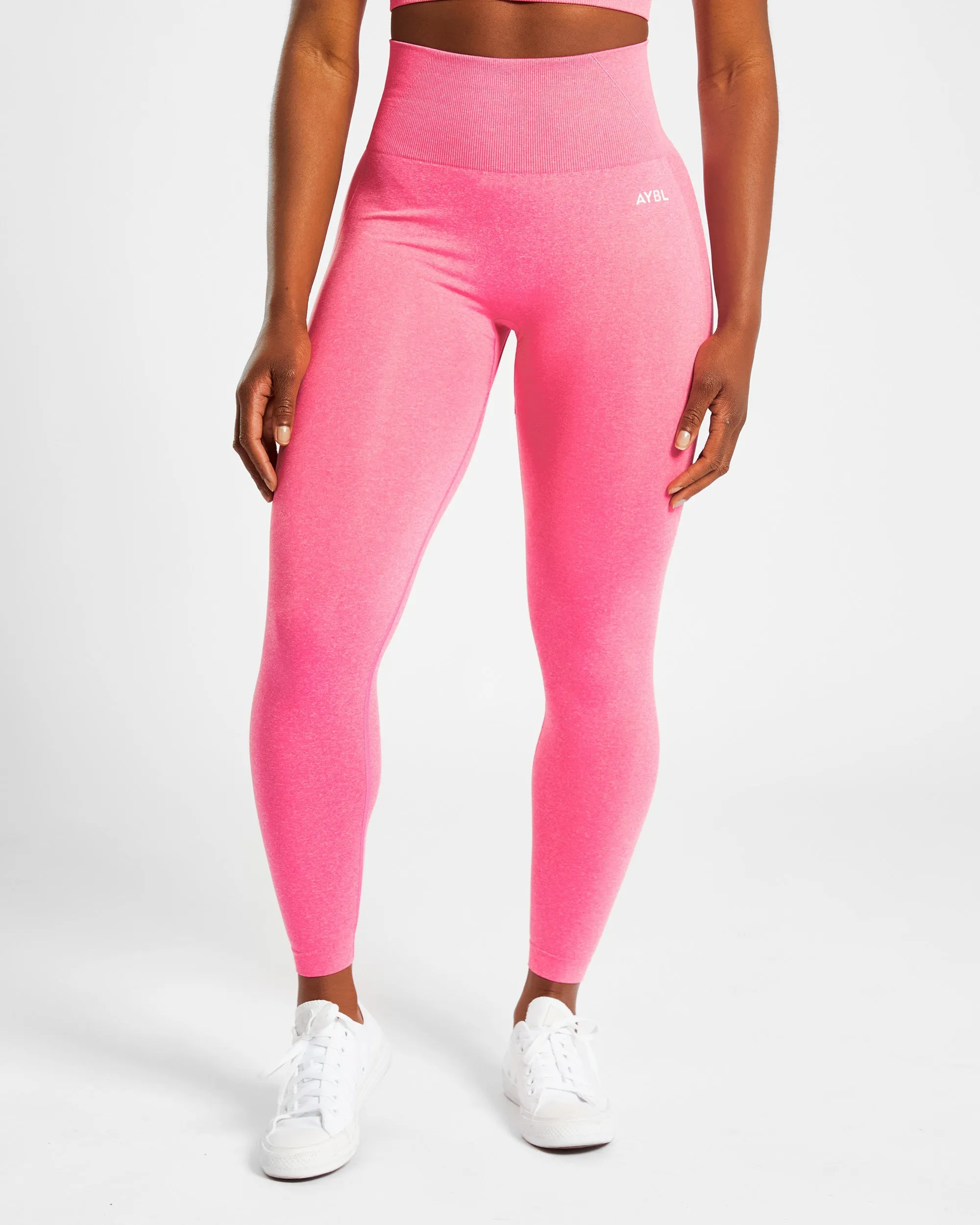 Empower Seamless Leggings - Pink Marl sold by AYBL
