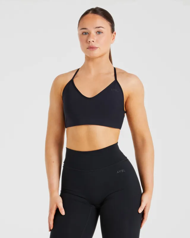 Essential Crossback Sports Bra - Black sold by AYBL
