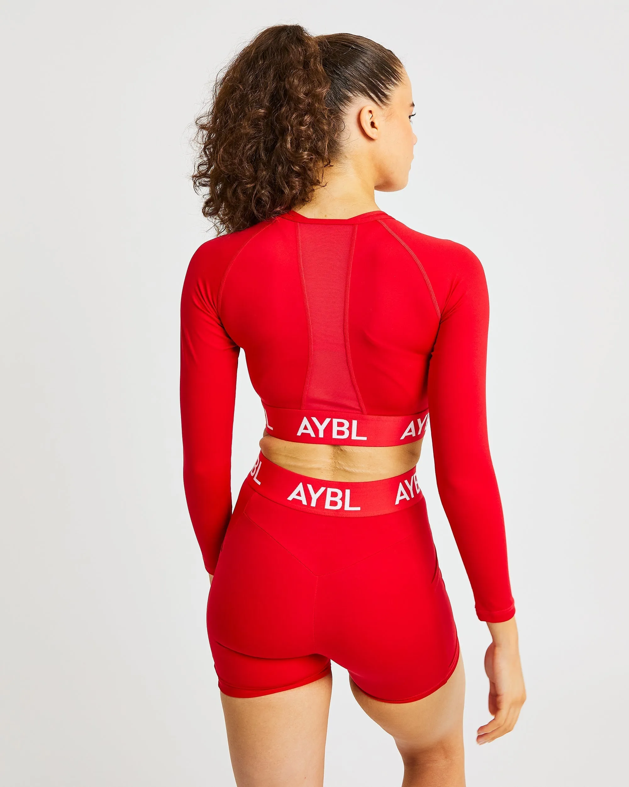 Training Long Sleeve Crop Top - Red sold by AYBL product image thumbnail 2