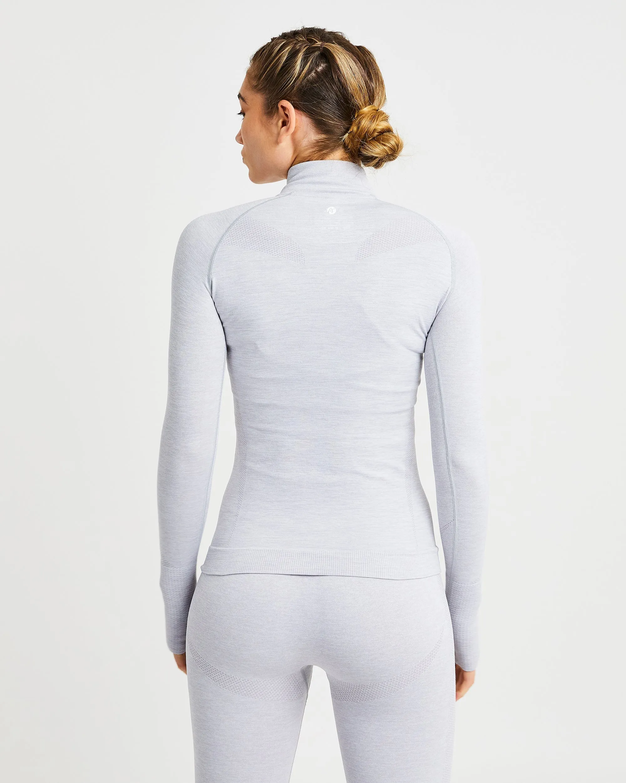 Motion Seamless 1/2 Zip Pullover - Light Grey sold by AYBL product image thumbnail 2
