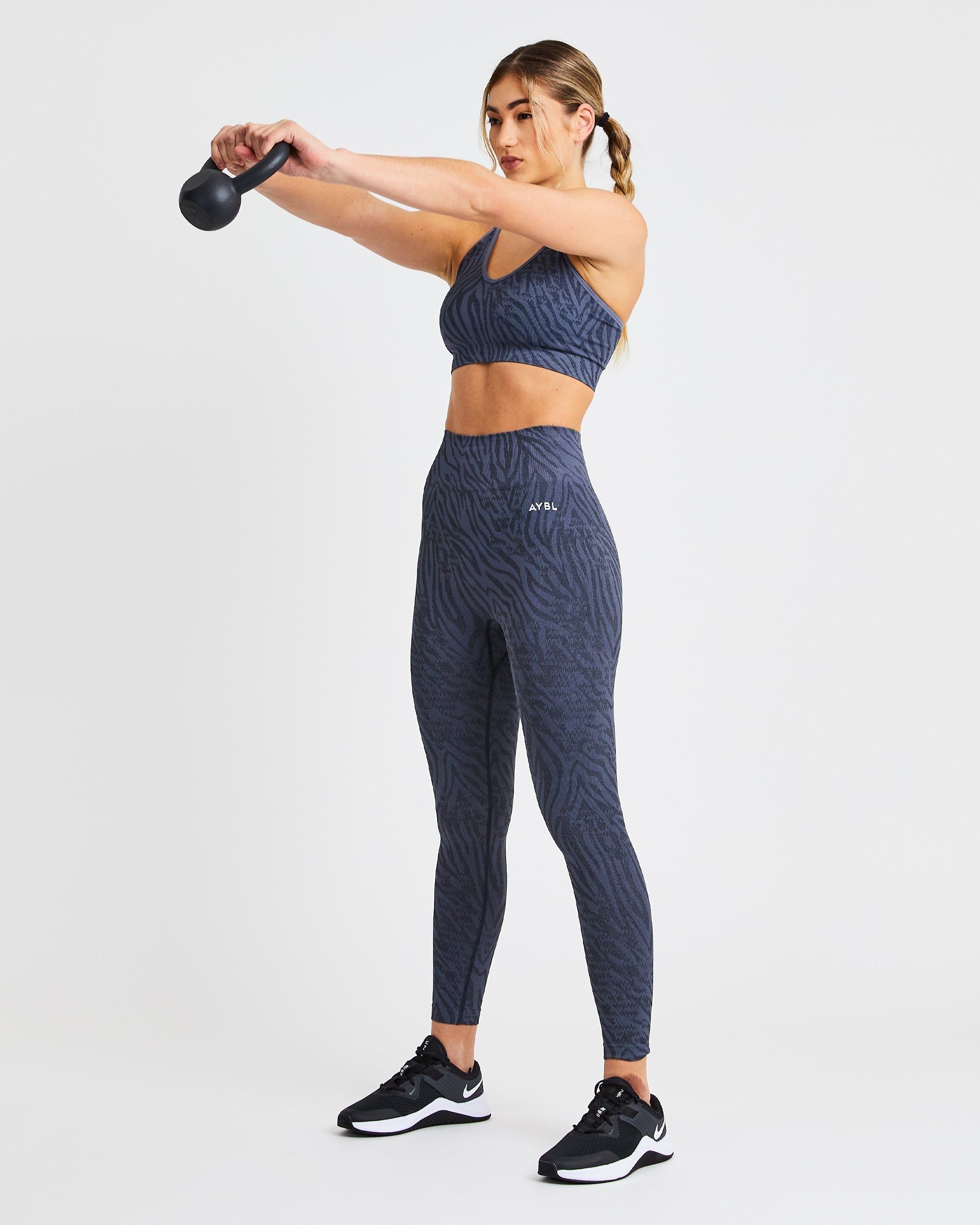 Evolve Animal Seamless Sports Bra - Slate Blue sold by AYBL product image thumbnail 5