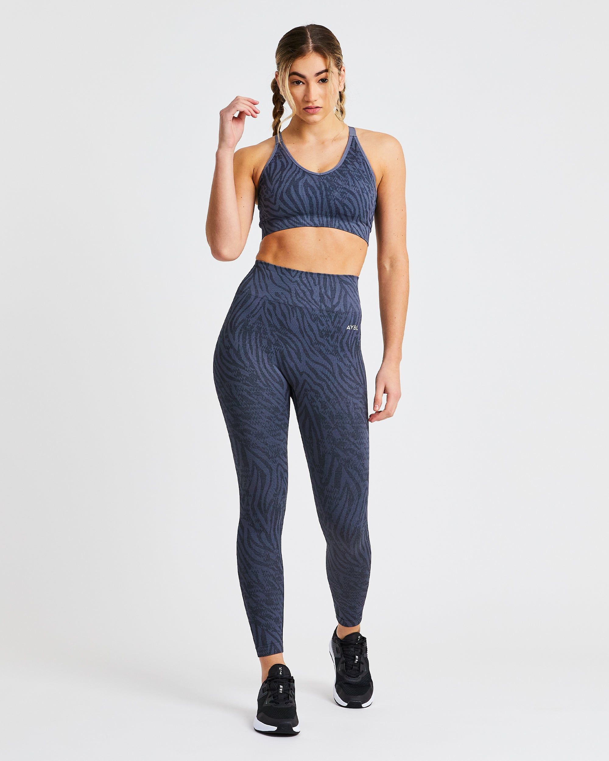 Evolve Animal Seamless Sports Bra - Slate Blue sold by AYBL product image thumbnail 3