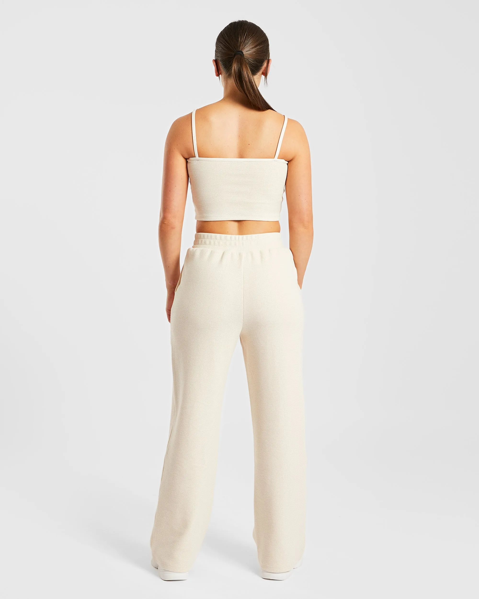 Waffle Crop Vest - Beige sold by AYBL product image thumbnail 4