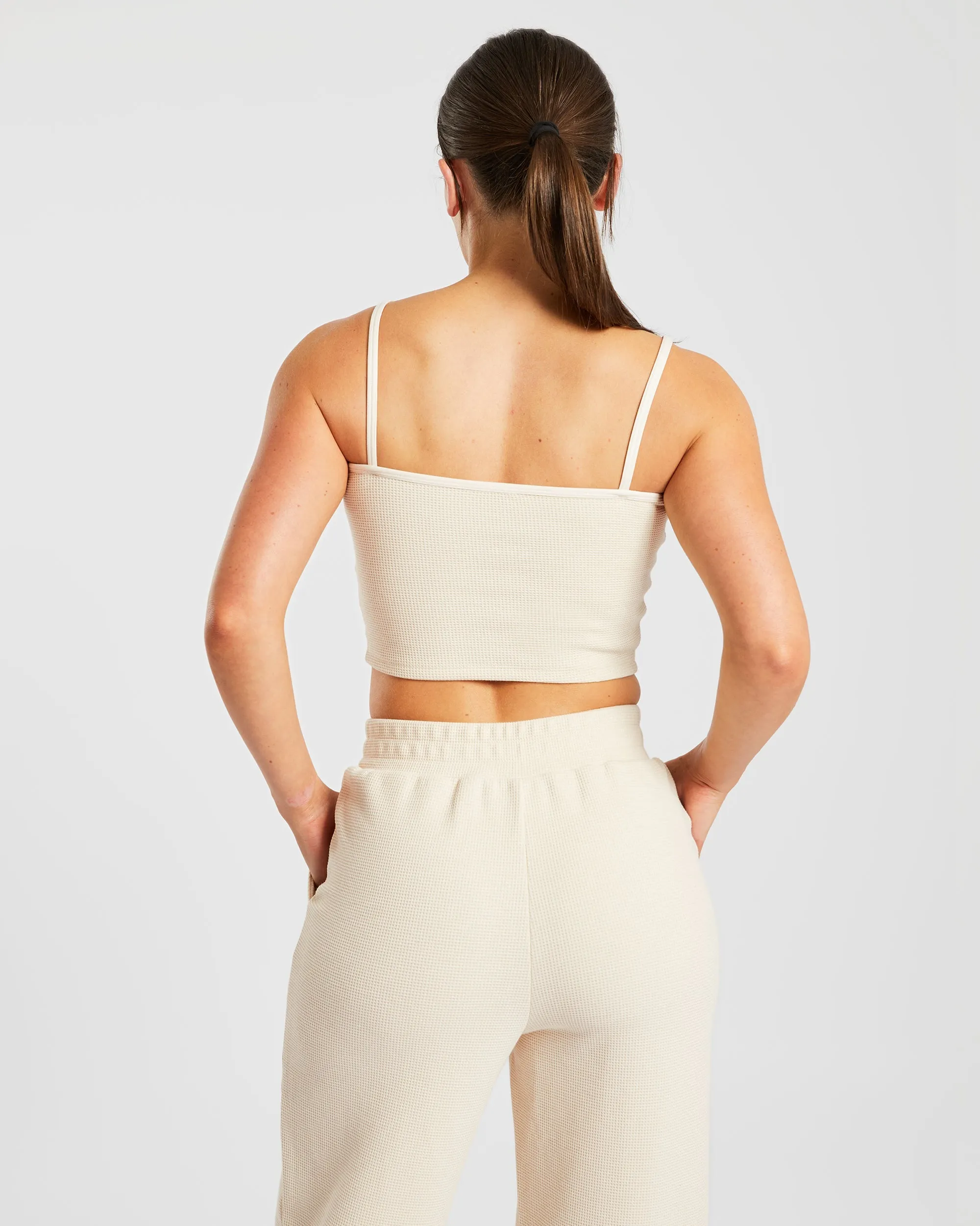 Waffle Crop Vest - Beige sold by AYBL product image thumbnail 2