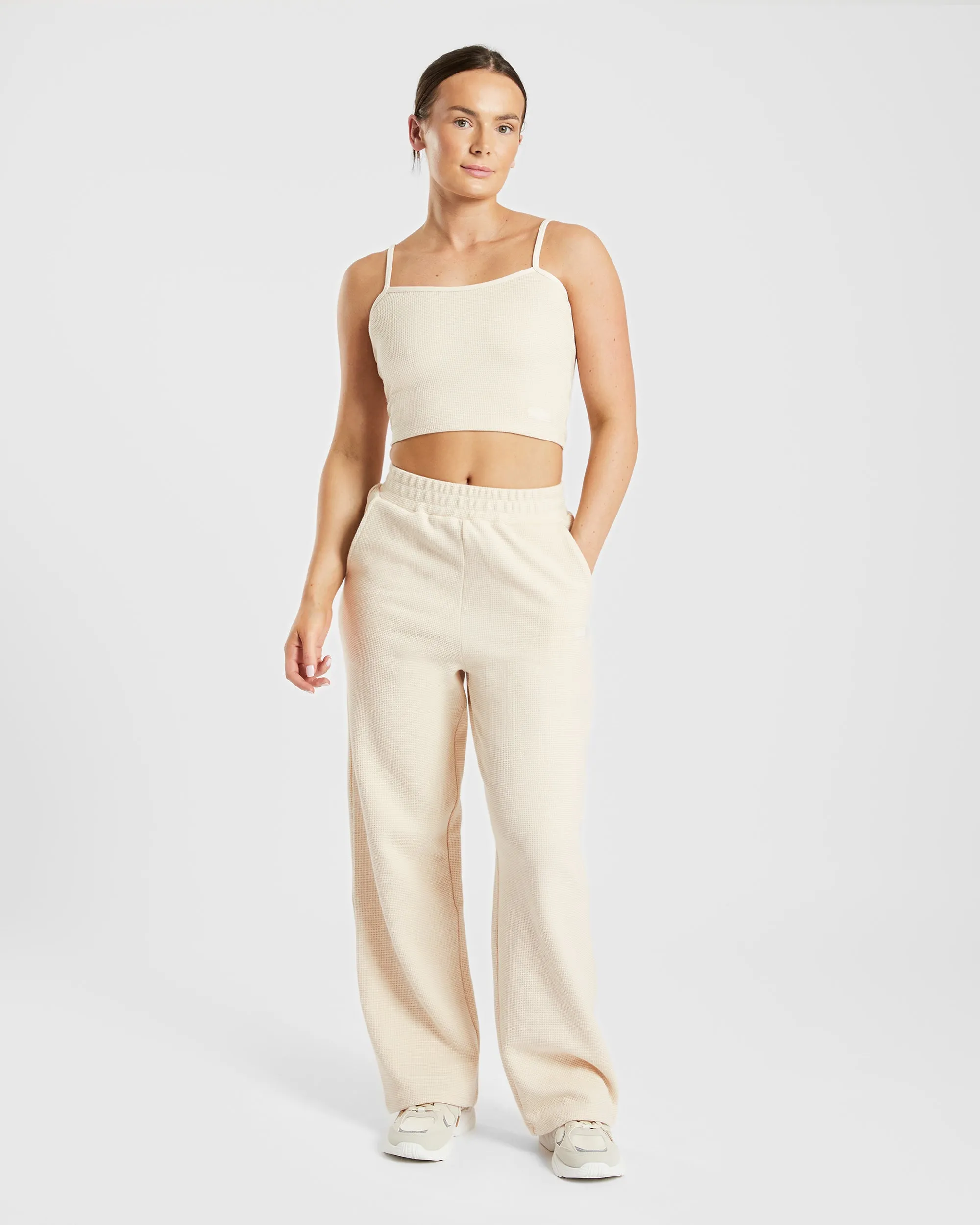 Waffle Crop Vest - Beige sold by AYBL product image thumbnail 3