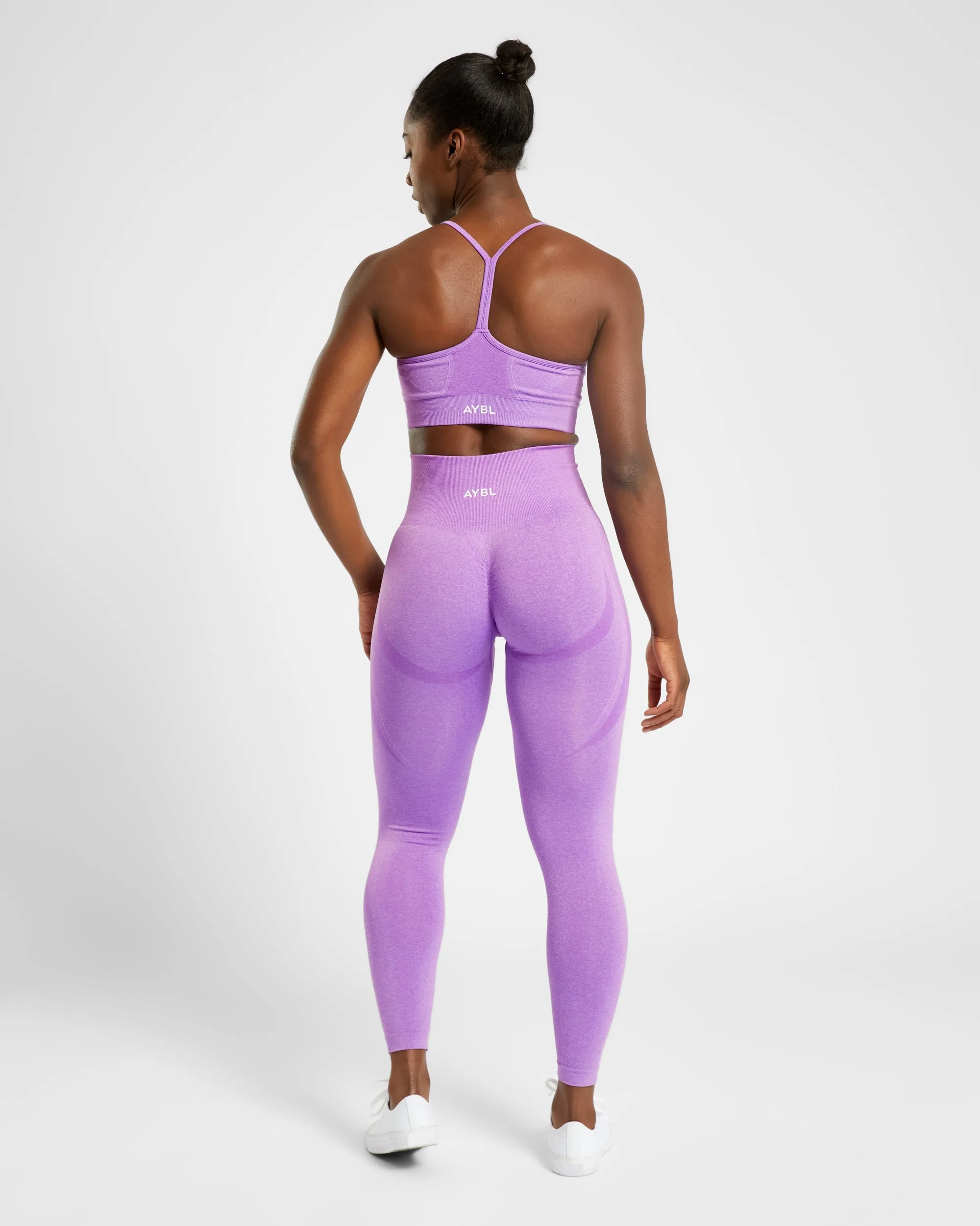 Empower Seamless Leggings - Purple Marl sold by AYBL product image thumbnail 4