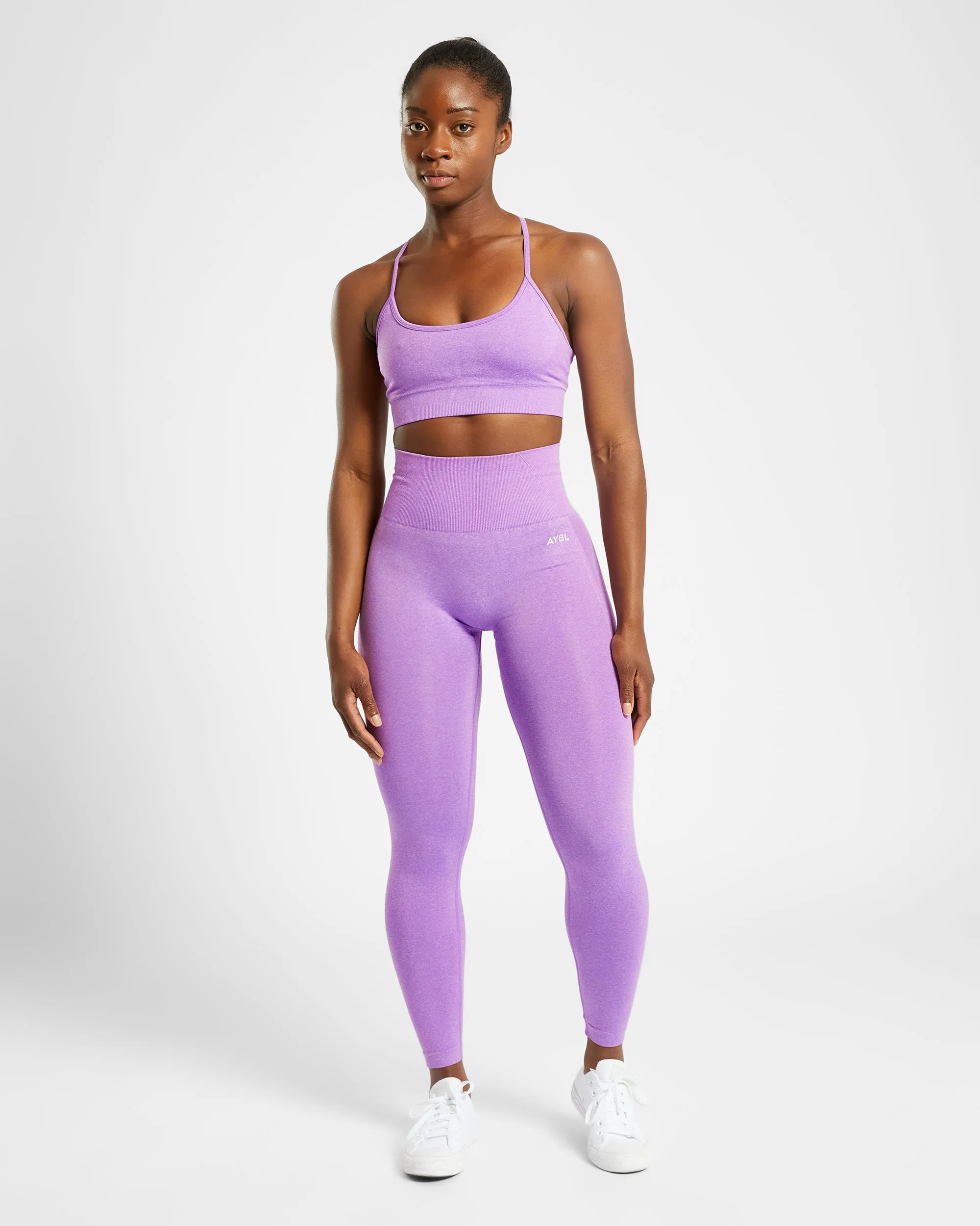Empower Seamless Leggings - Purple Marl sold by AYBL product image thumbnail 3