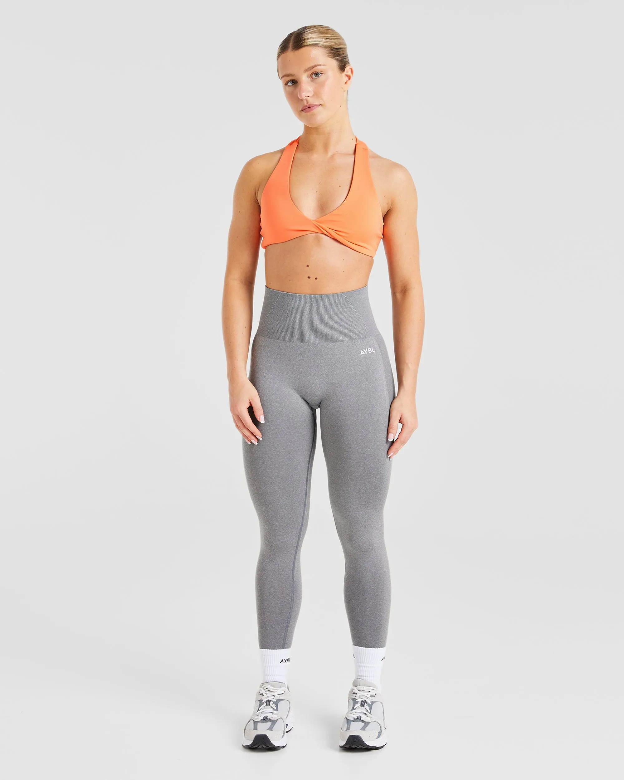 Essential Halterneck Sports Bra - Papaya Orange sold by AYBL product image thumbnail 3