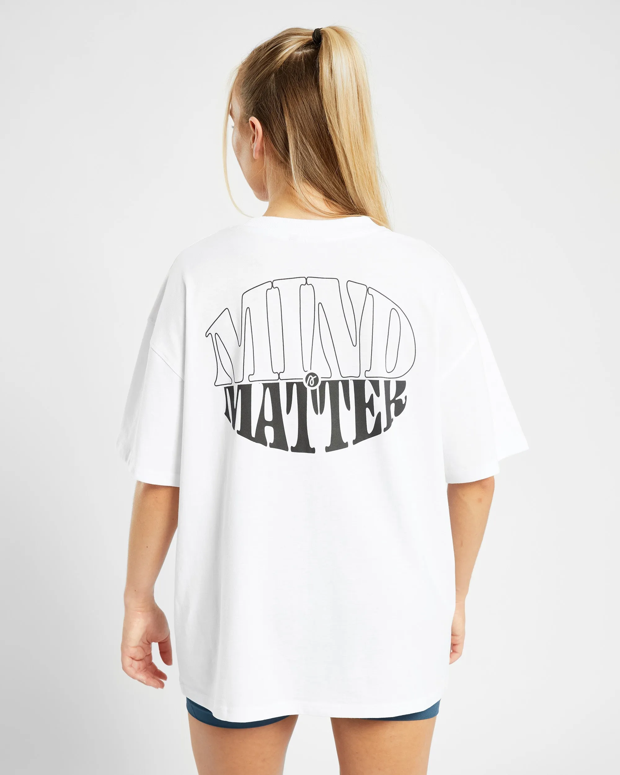 Mind Over Matter Oversized T Shirt - White sold by AYBL