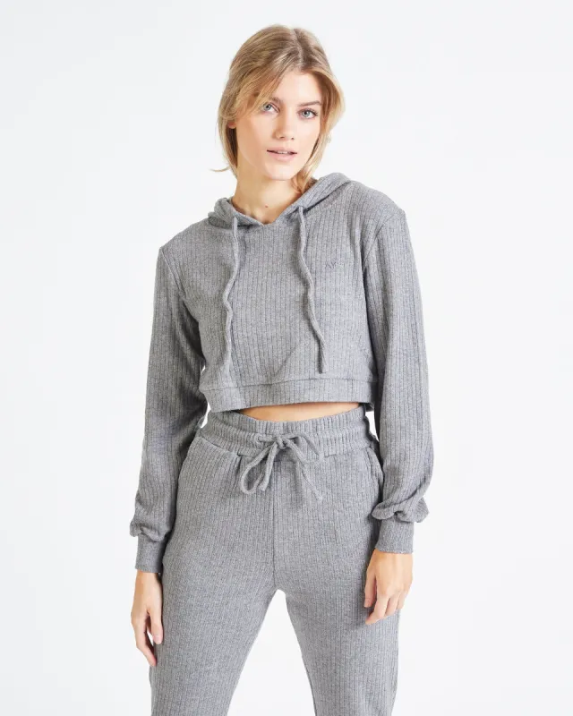 Recharge Crop Hoodie - Grey sold by AYBL