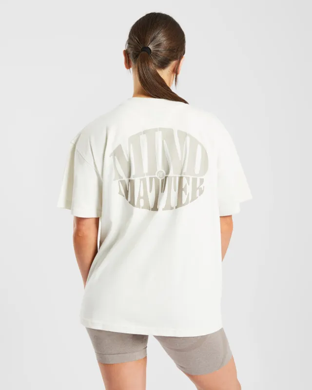 Mind Over Matter Oversized T Shirt - Beige/Brown sold by AYBL