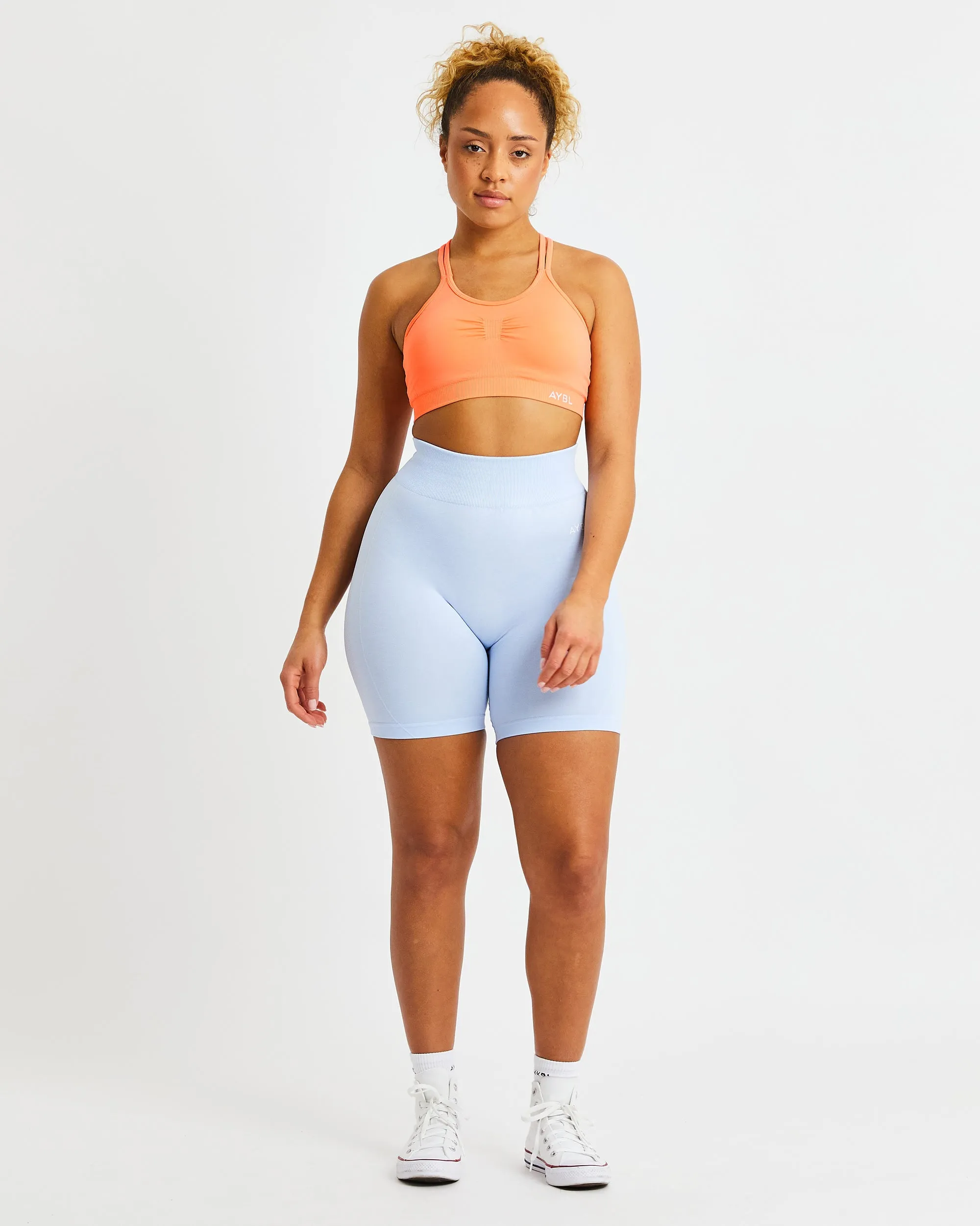 Essential Seamless Ruched Sports Bra - Sweet Peach sold by AYBL product image thumbnail 3