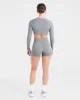 Staple Long Sleeve Crop Top - Grey sold by AYBL