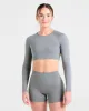 Staple Long Sleeve Crop Top - Grey sold by AYBL