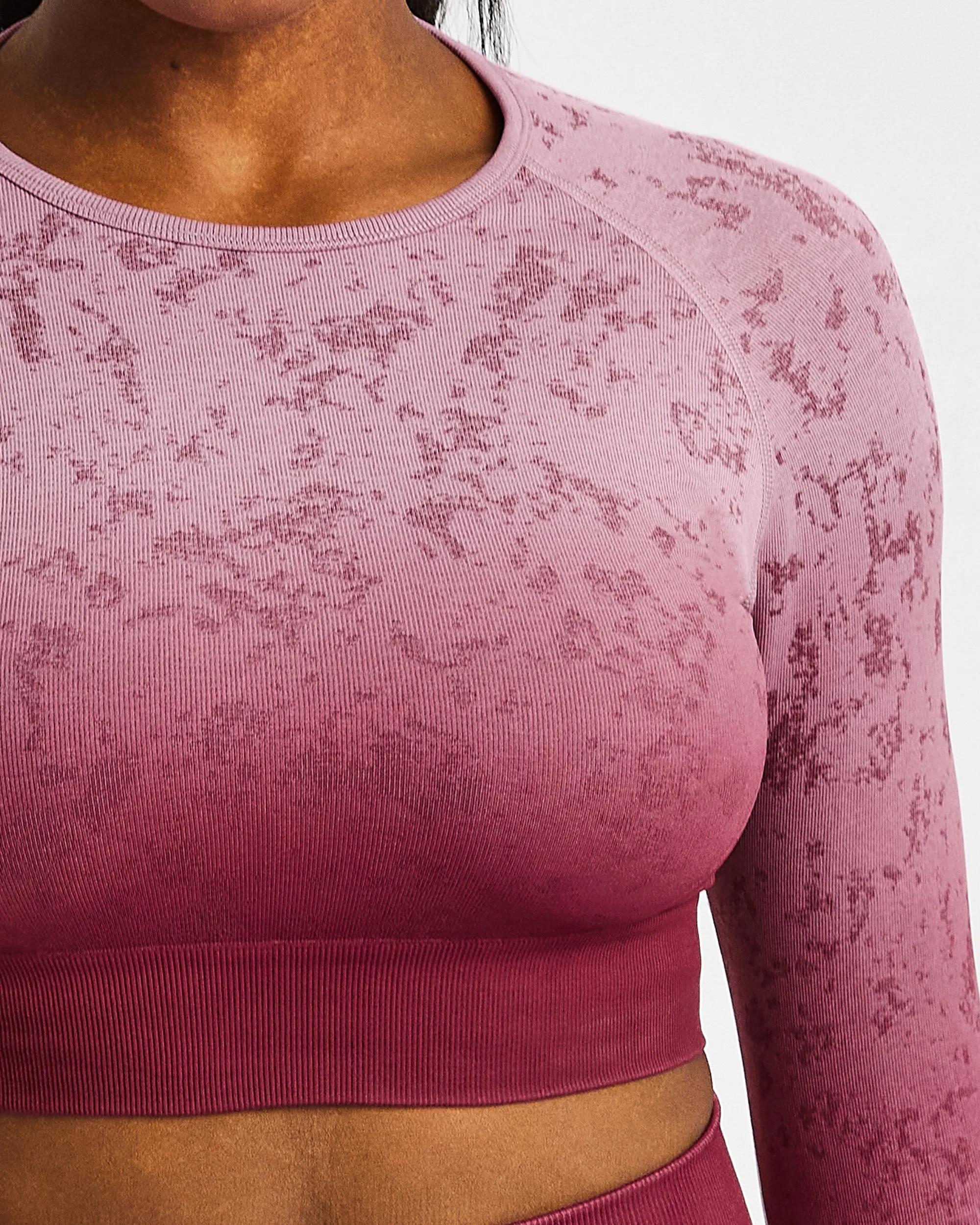 Flare Seamless Long Sleeve Crop Top - Plum sold by AYBL product image thumbnail 5